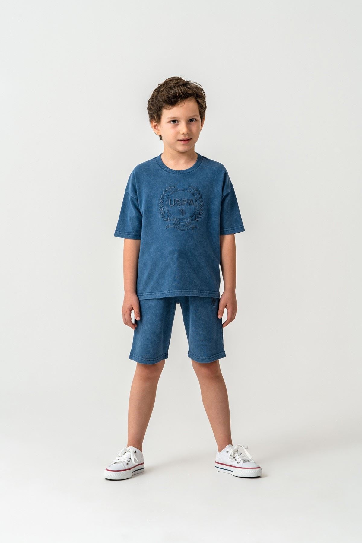 4-15 Yaş Lisanslı Us Polo Assn Erkek Çocuk Takım-İndigo