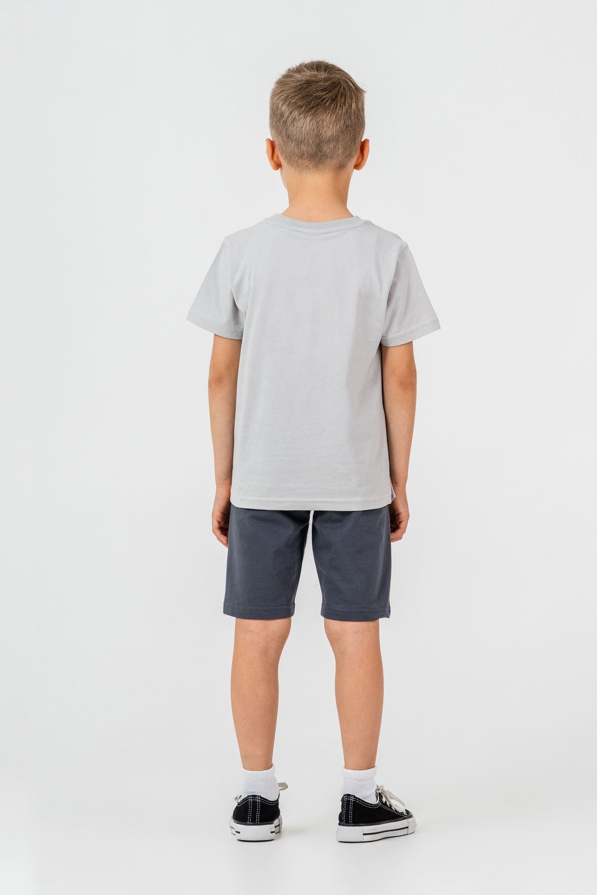 4-15 Yaş Lisanslı Us Polo Assn Erkek Çocuk Takım-Uzay Grisi