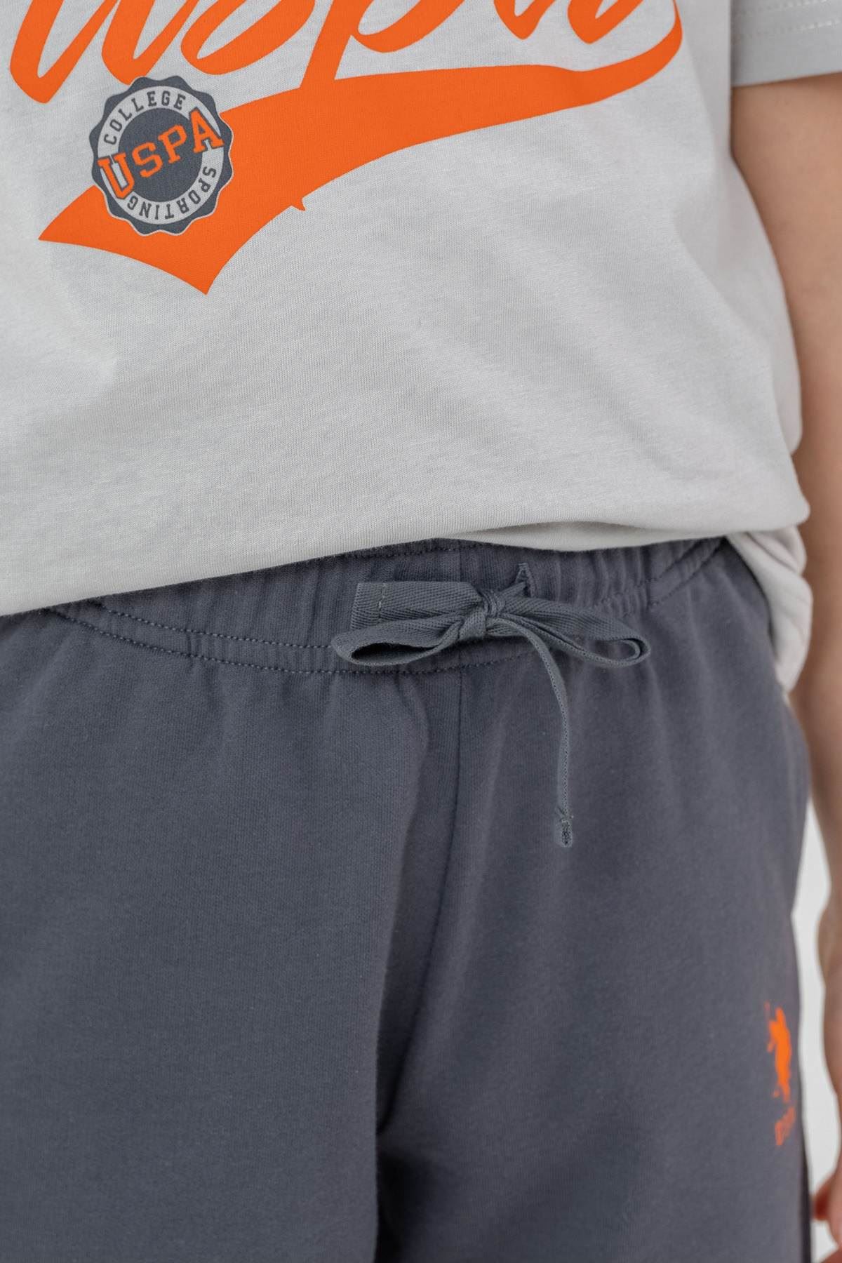 4-15 Yaş Lisanslı Us Polo Assn Erkek Çocuk Takım-Uzay Grisi