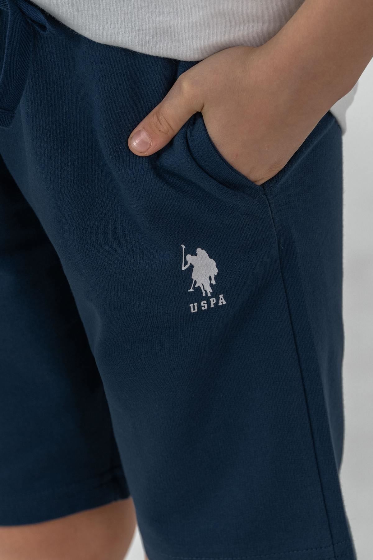 4-15 Yaş Lisanslı Us Polo Assn Erkek Çocuk Takım-Ekru