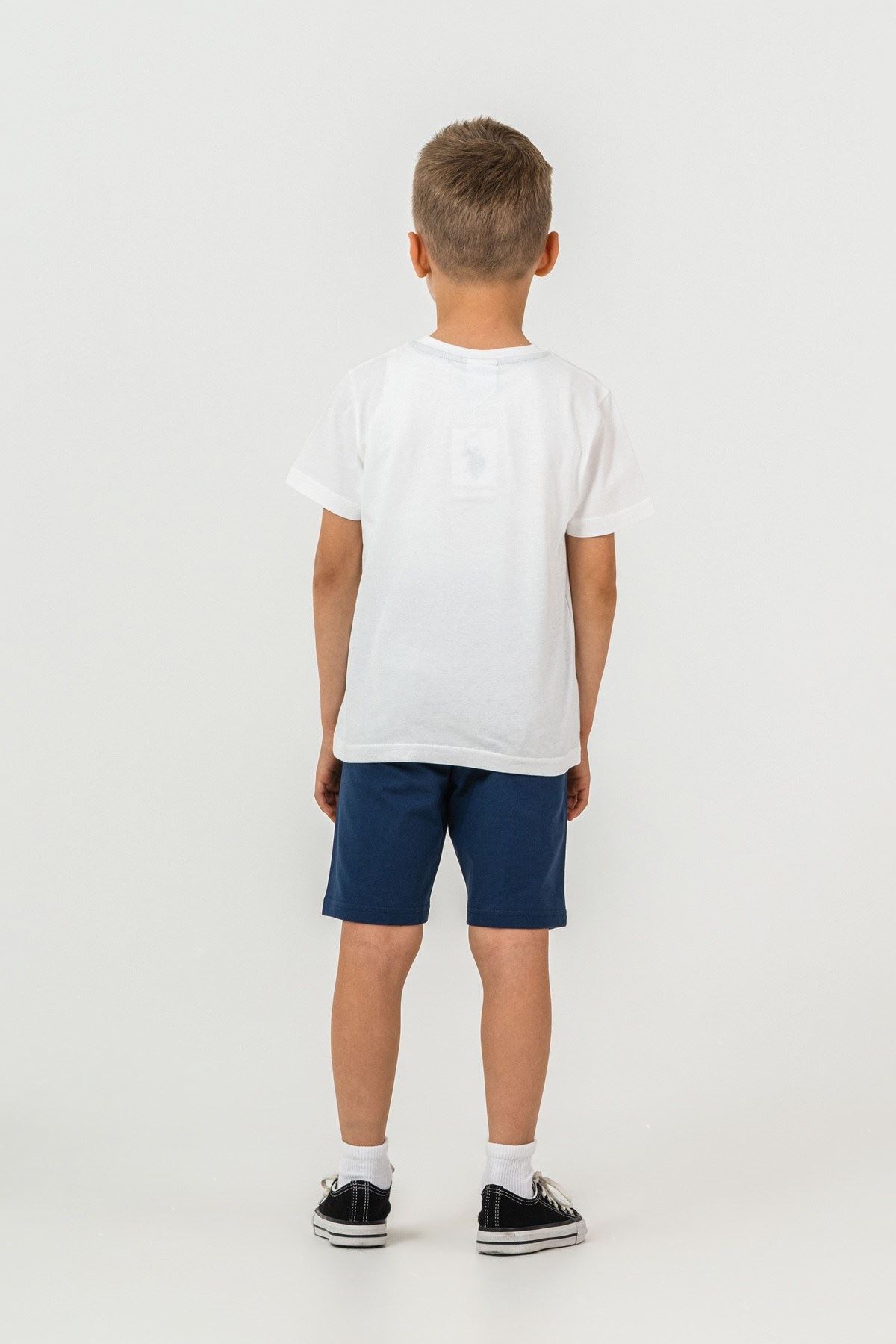 4-15 Yaş Lisanslı Us Polo Assn Erkek Çocuk Takım-Ekru