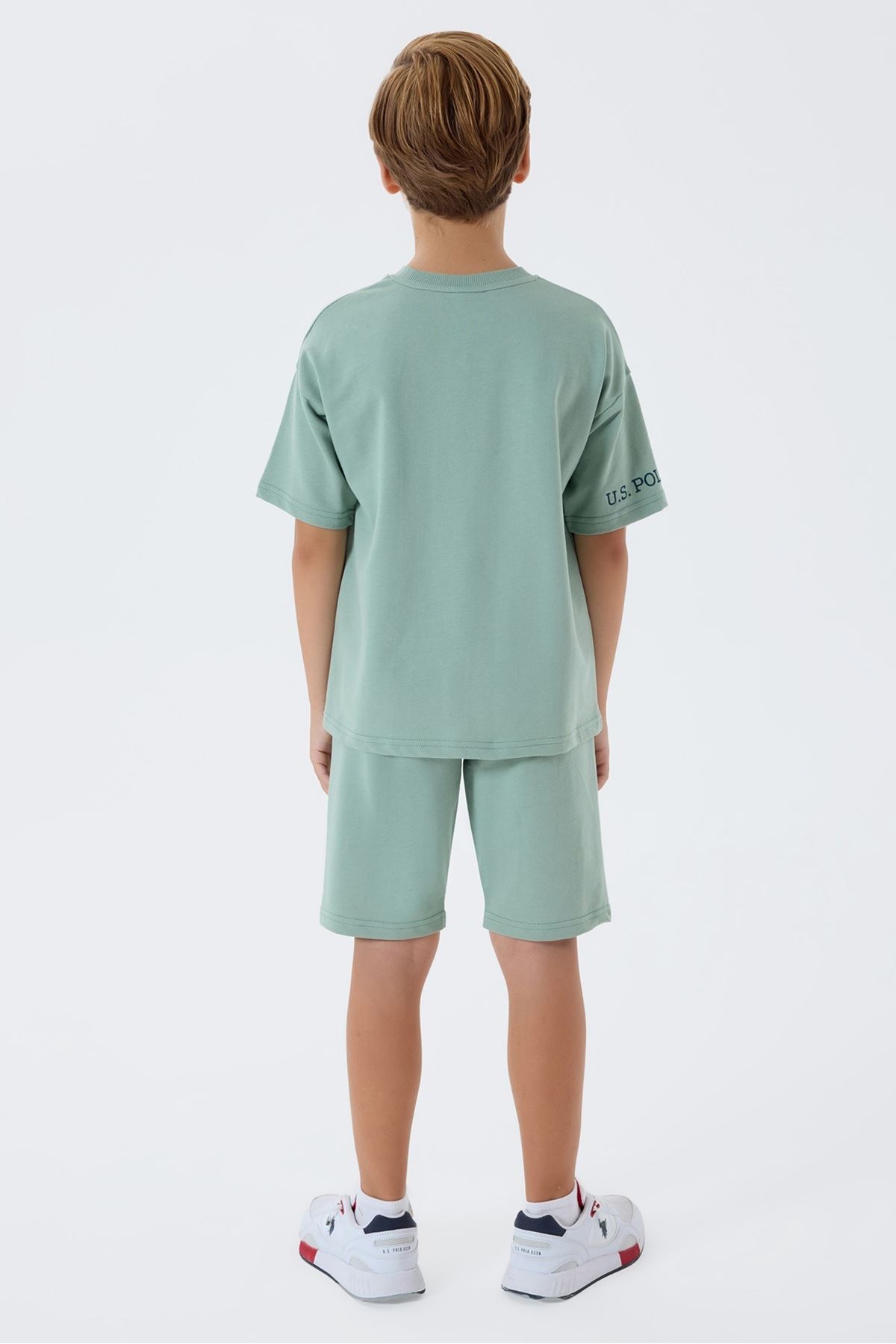 4-15 Yaş Lisanslı Us Polo Assn Erkek Çocuk Takım-Yeşil