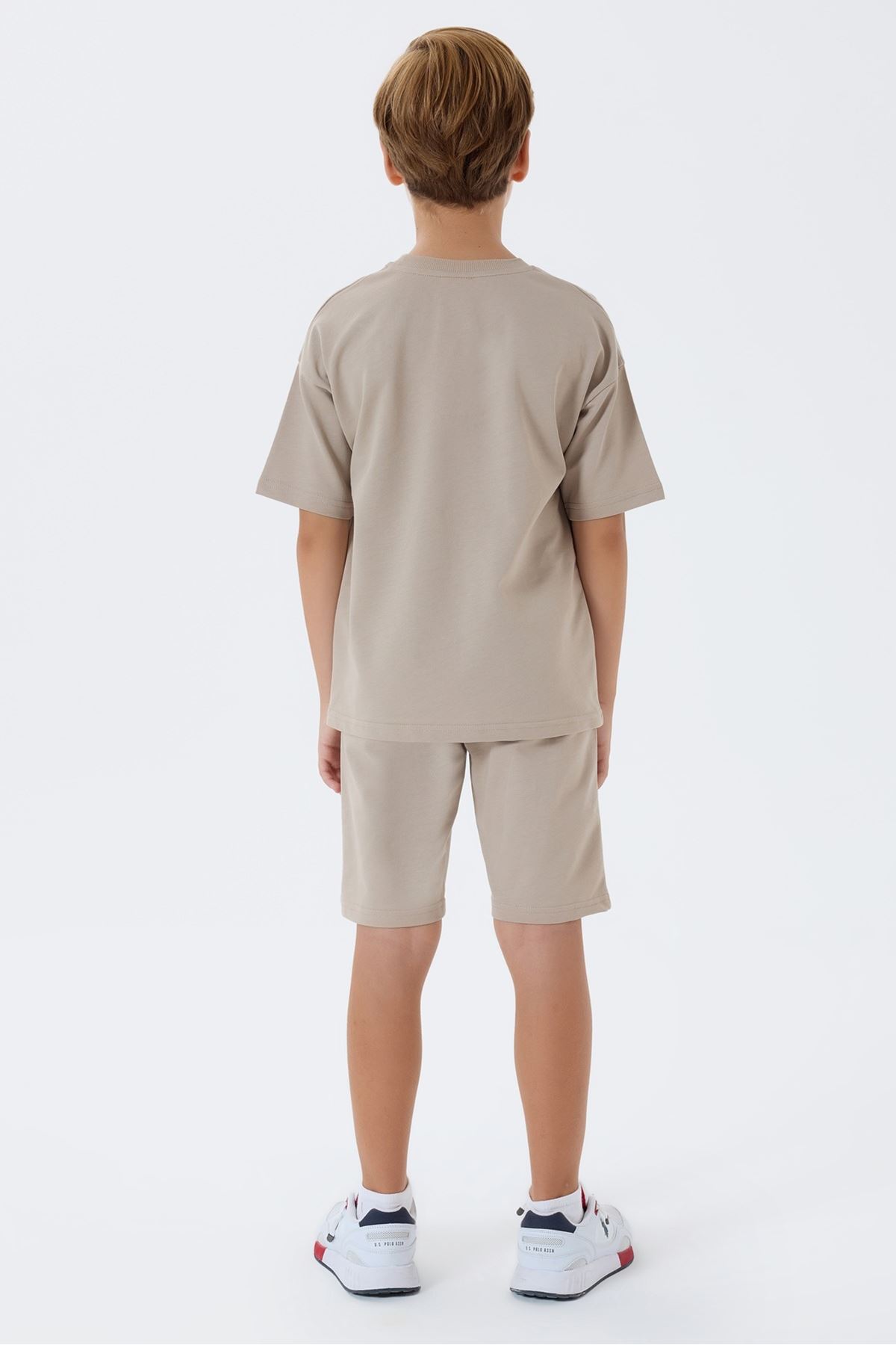 4-15 Yaş Lisanslı Us Polo Assn Erkek Çocuk Takım-Kum