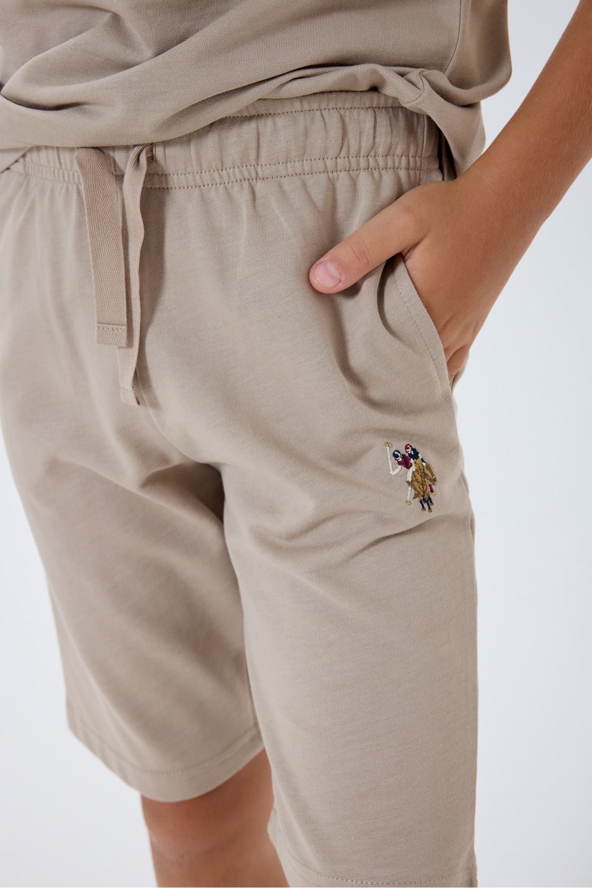 4-15 Yaş Lisanslı Us Polo Assn Erkek Çocuk Takım-Kum