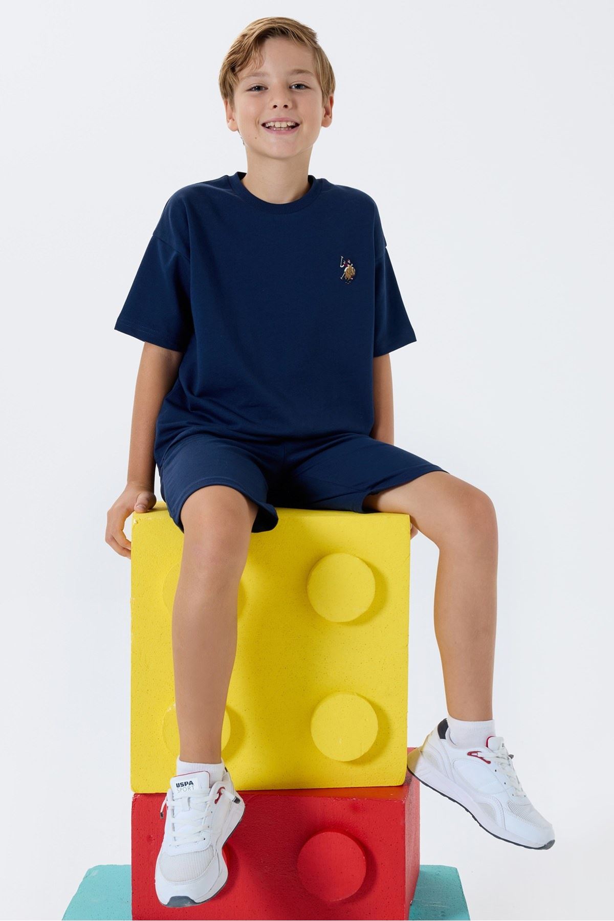 4-15 Yaş Lisanslı Us Polo Assn Erkek Çocuk Takım-Lacivert