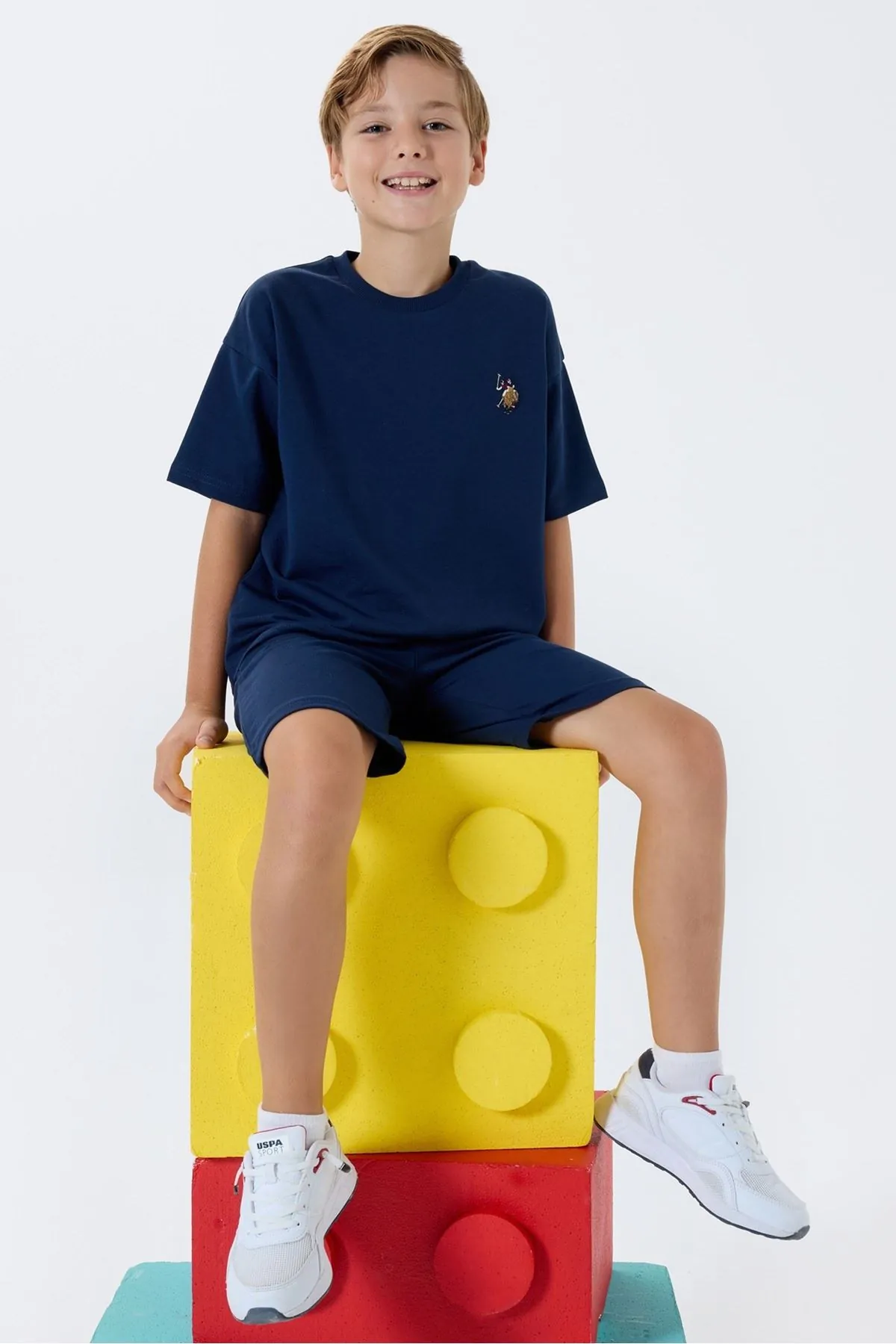 4-15 Yaş Lisanslı Us Polo Assn Erkek Çocuk Takım-Lacivert