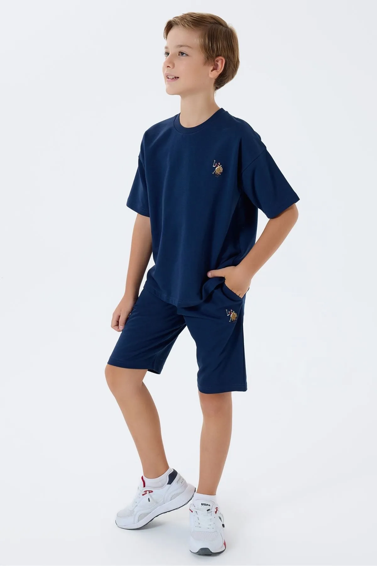 4-15 Yaş Lisanslı Us Polo Assn Erkek Çocuk Takım-Lacivert