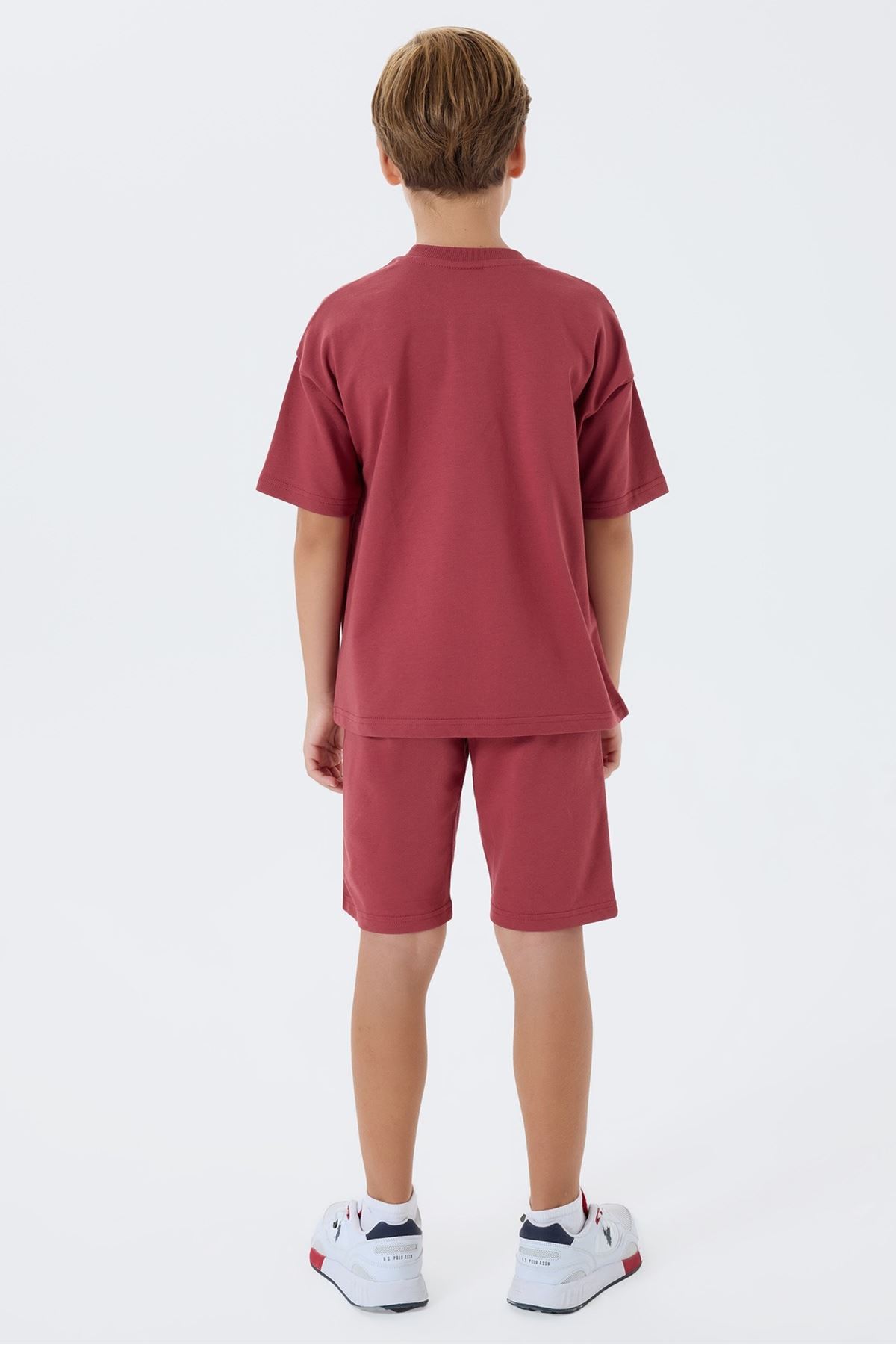 4-15 Yaş Lisanslı Us Polo Assn Erkek Çocuk Takım-Bordo