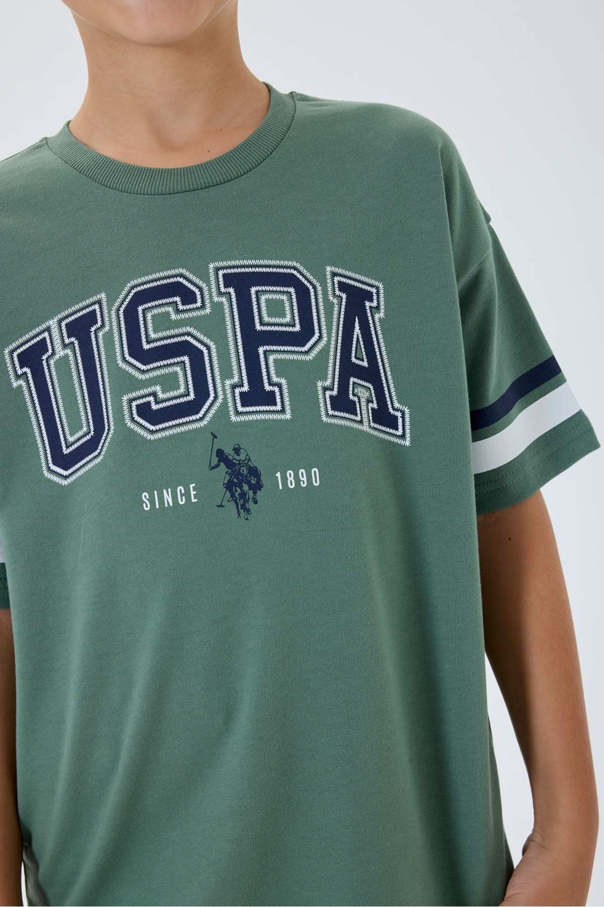 4-15 Yaş Lisanslı Us Polo Assn Erkek Çocuk Takım-Yeşil