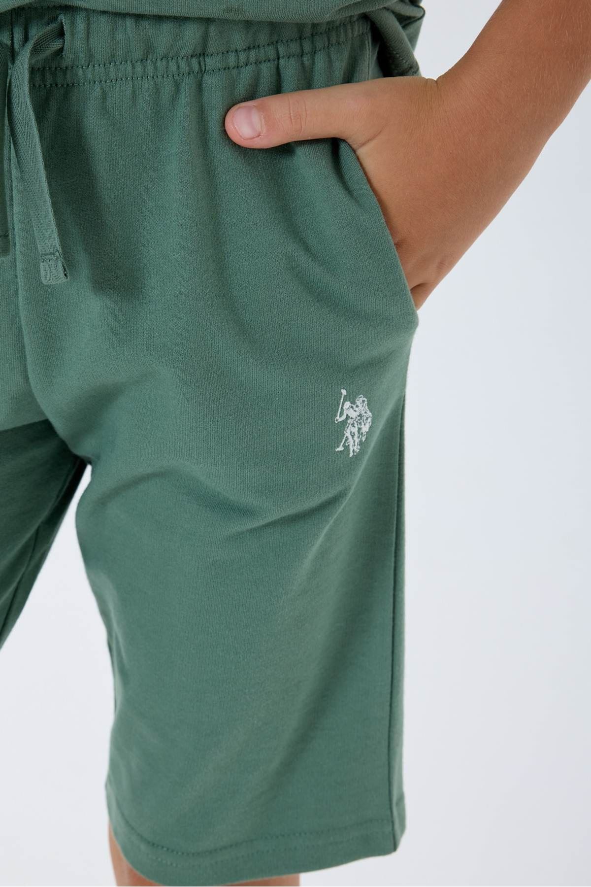 4-15 Yaş Lisanslı Us Polo Assn Erkek Çocuk Takım-Yeşil