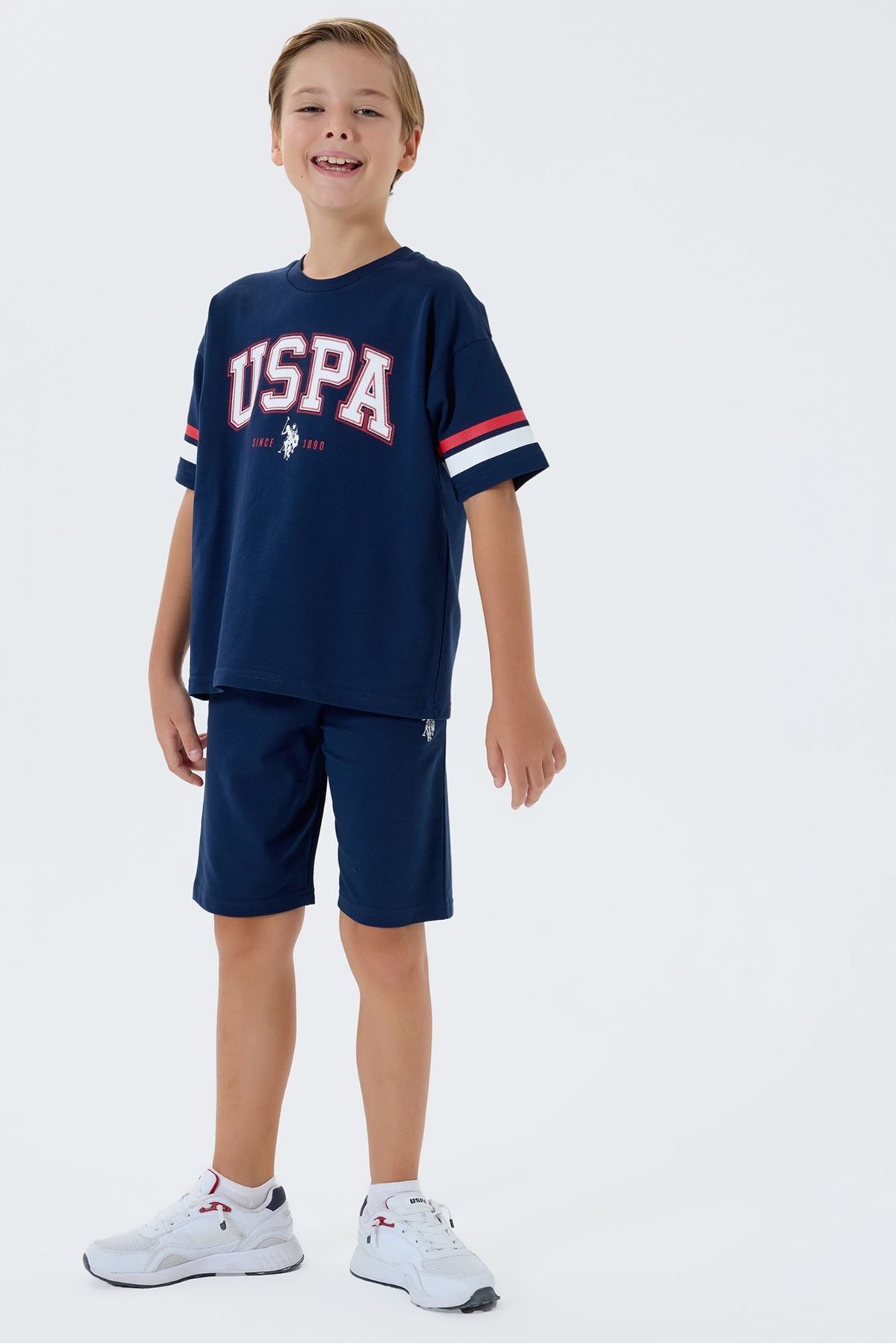 4-15 Yaş Lisanslı Us Polo Assn Erkek Çocuk Takım-Lacivert