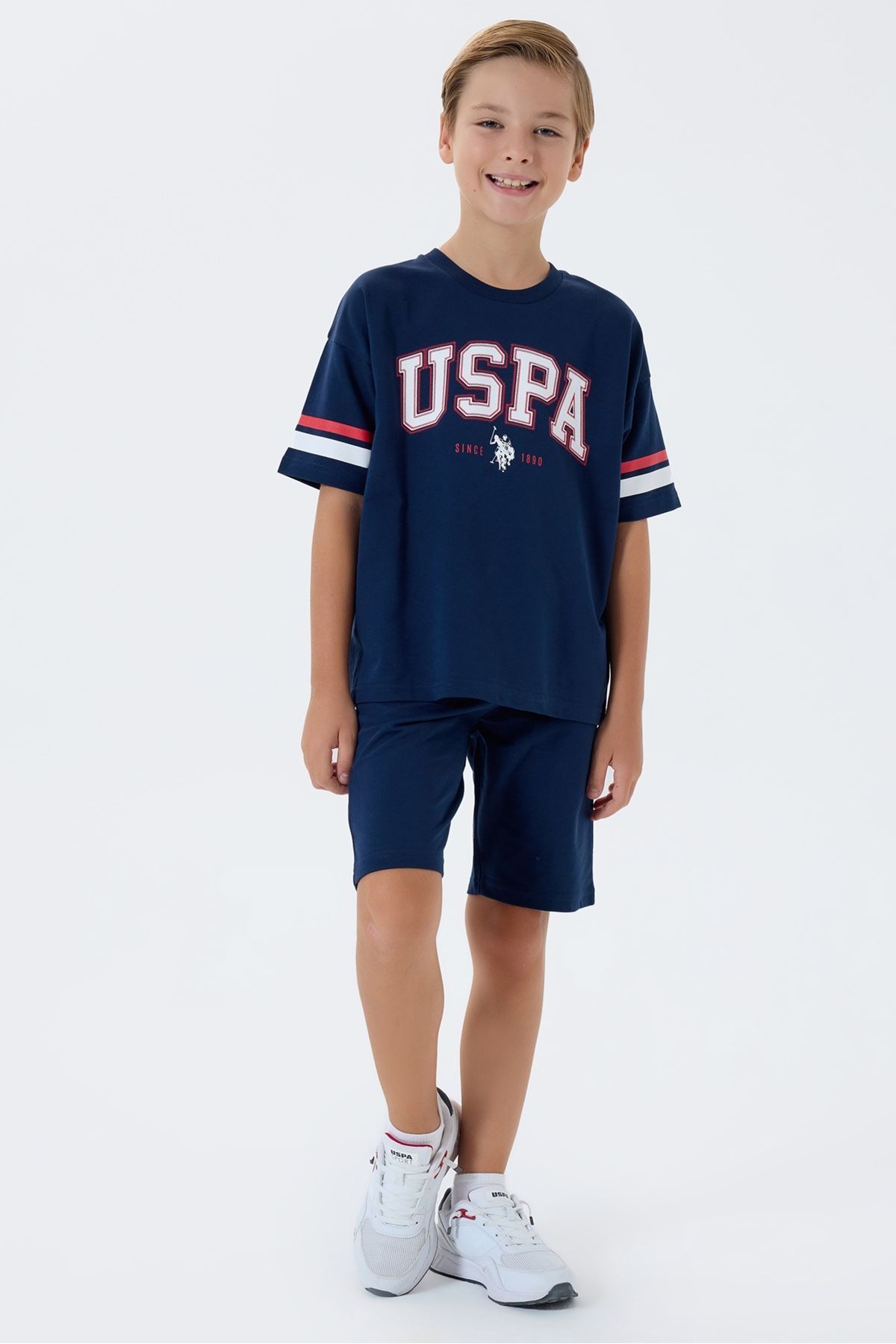 4-15 Yaş Lisanslı Us Polo Assn Erkek Çocuk Takım-Lacivert