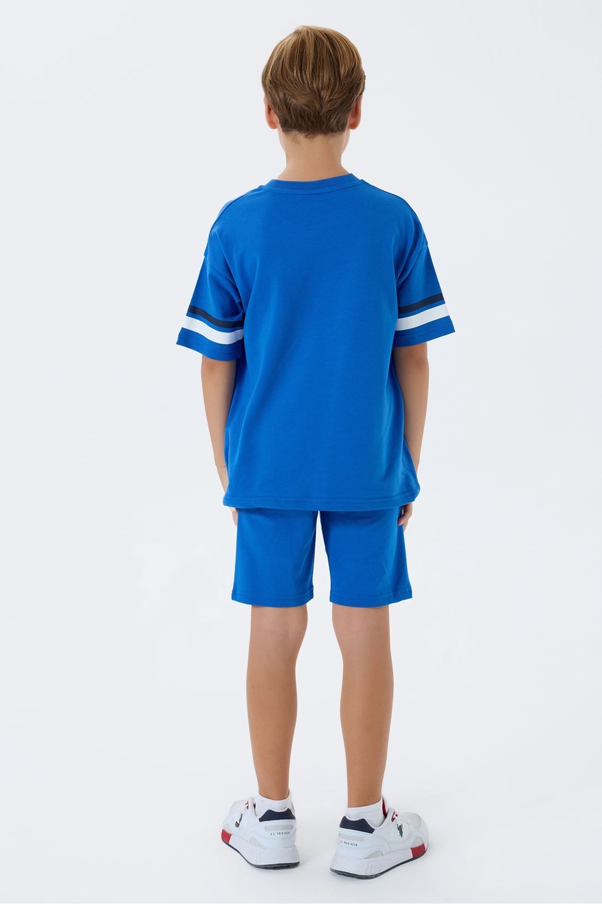 4-15 Yaş Lisanslı Us Polo Assn Erkek Çocuk Takım-Saks