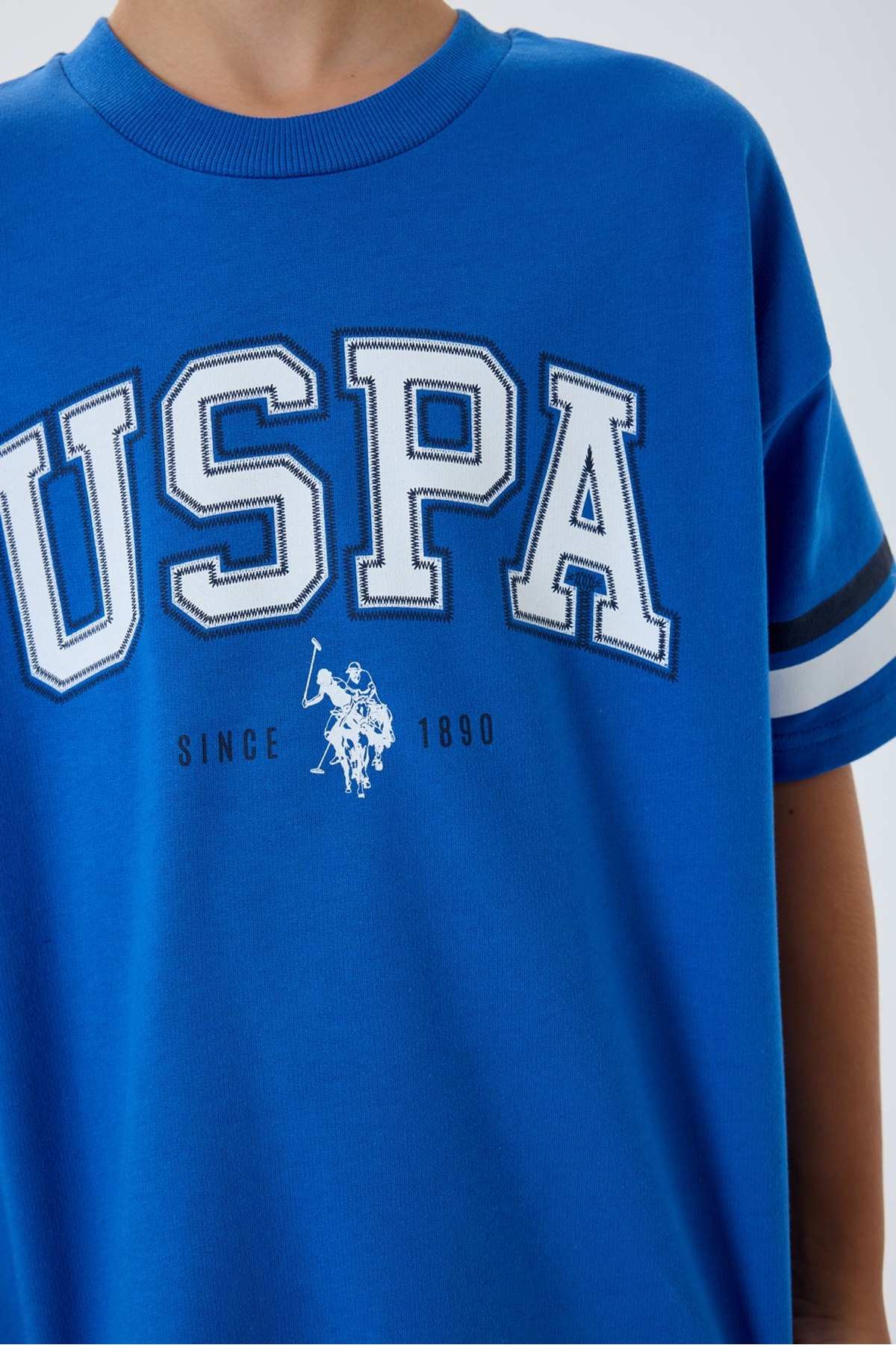 4-15 Yaş Lisanslı Us Polo Assn Erkek Çocuk Takım-Saks