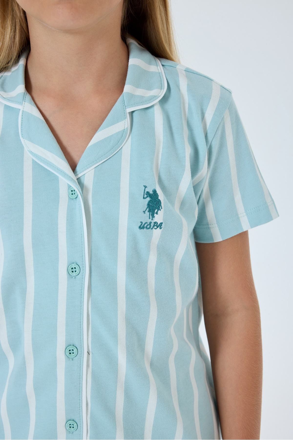 4-15 Yaş Lisanslı Us Polo Assn Kız Çocuk Takım-Su Yeşili