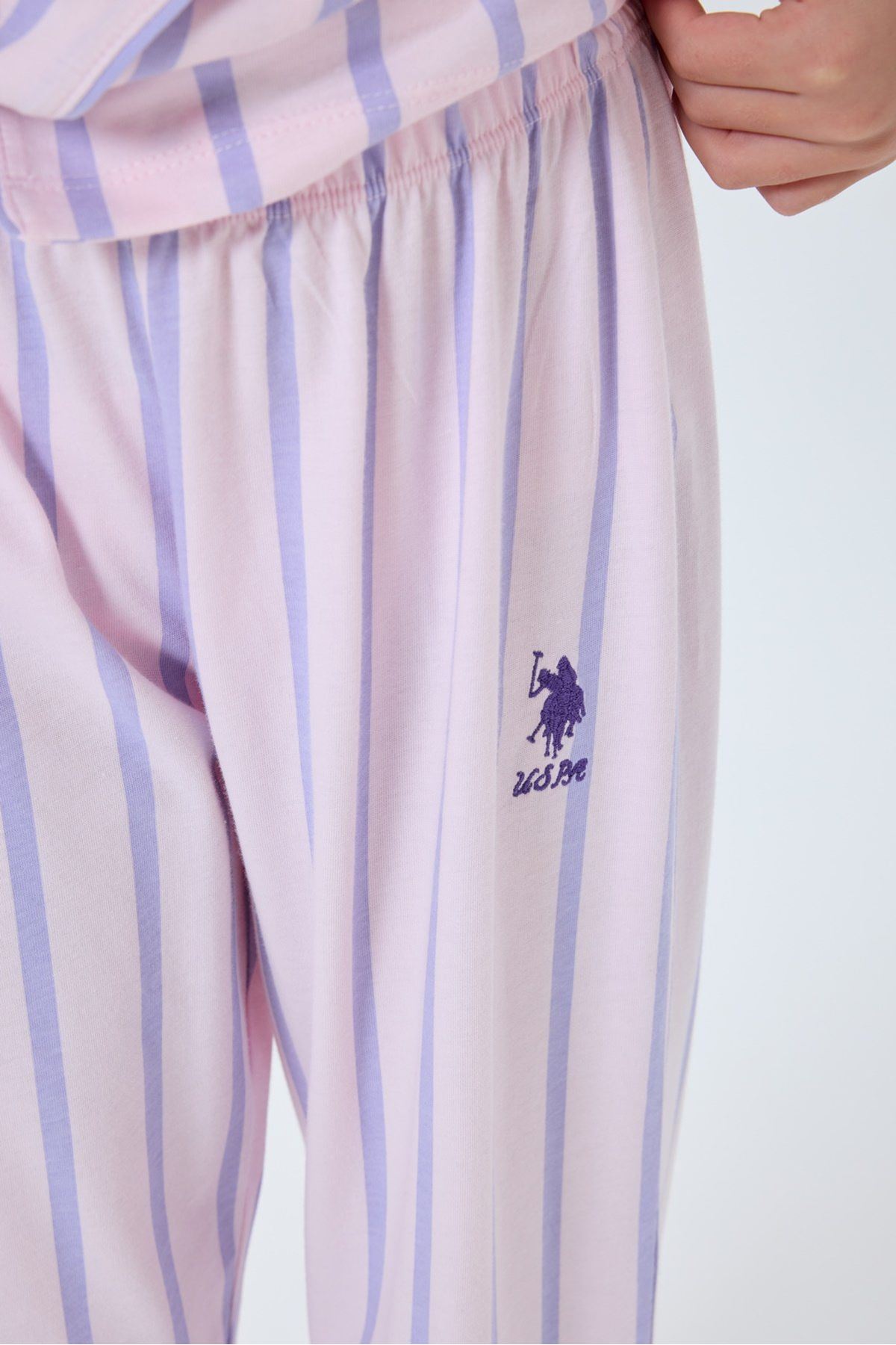 4-15 Yaş Lisanslı Us Polo Assn Kız Çocuk Takım-Lila