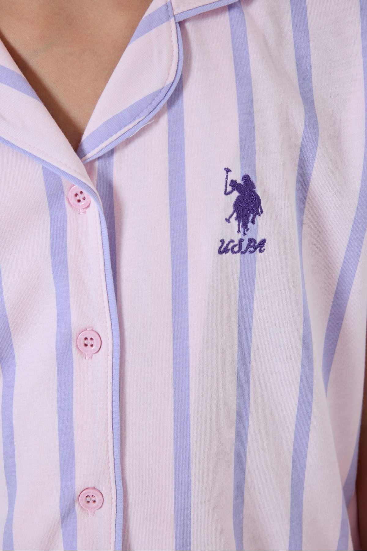 4-15 Yaş Lisanslı Us Polo Assn Kız Çocuk Takım-Lila