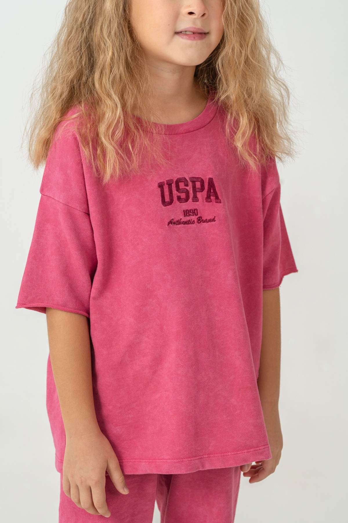 4-15 Yaş Lisanslı Us Polo Assn Kız Çocuk Takım-Fuşya