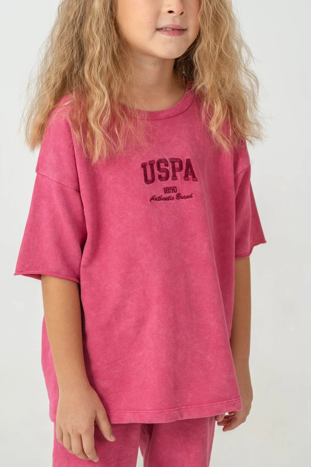 4-15 Yaş Lisanslı Us Polo Assn Kız Çocuk Takım-Fuşya