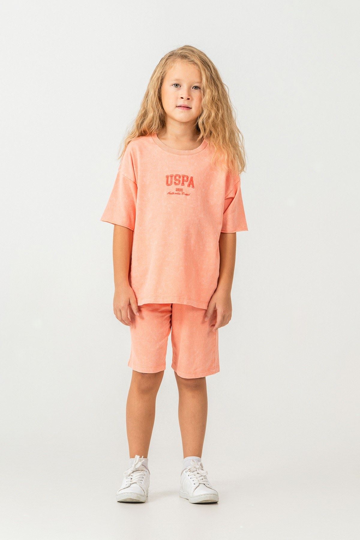 4-15 Yaş Lisanslı Us Polo Assn Kız Çocuk Takım-Somon