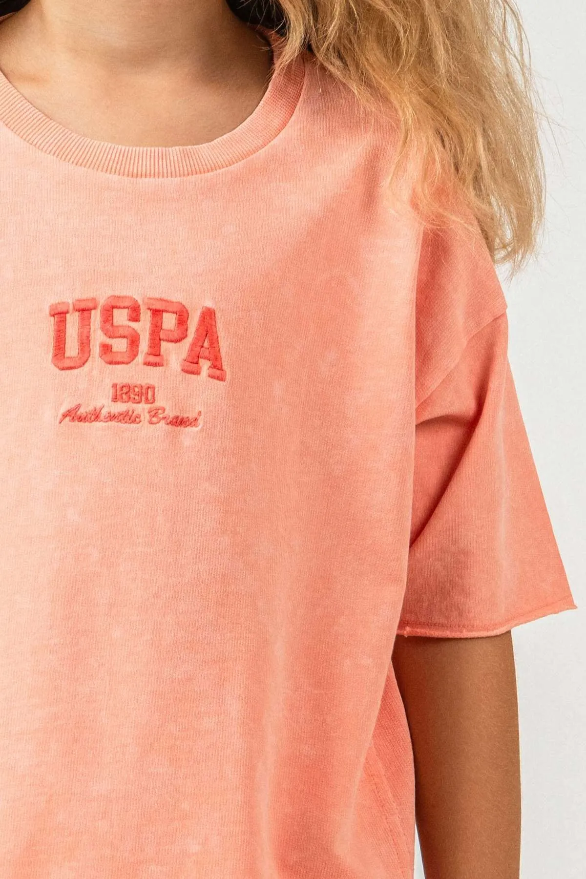 4-15 Yaş Lisanslı Us Polo Assn Kız Çocuk Takım-Somon