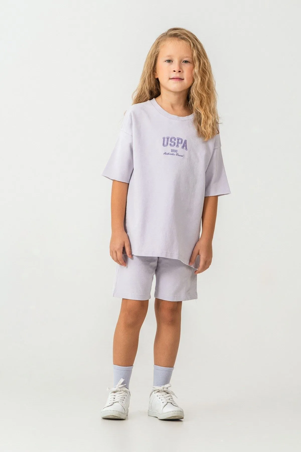 4-15 Yaş Lisanslı Us Polo Assn Kız Çocuk Takım-Lila