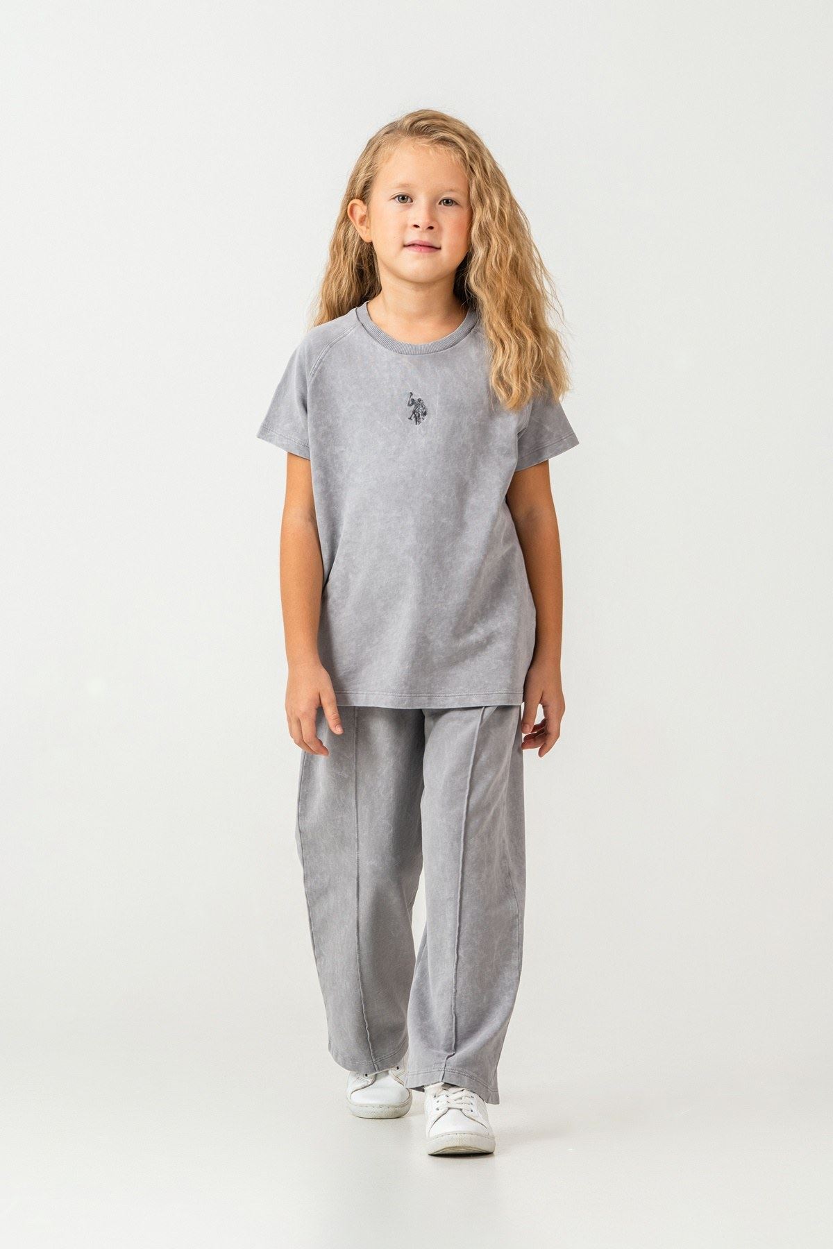 4-15 Yaş Lisanslı Us Polo Assn Kız Çocuk Takım-Uzay Grisi