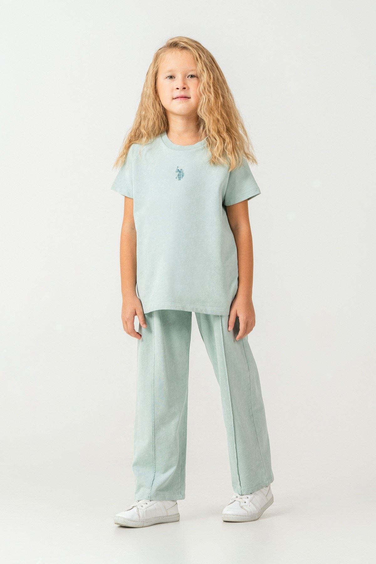 4-15 Yaş Lisanslı Us Polo Assn Kız Çocuk Takım-Su Yeşili