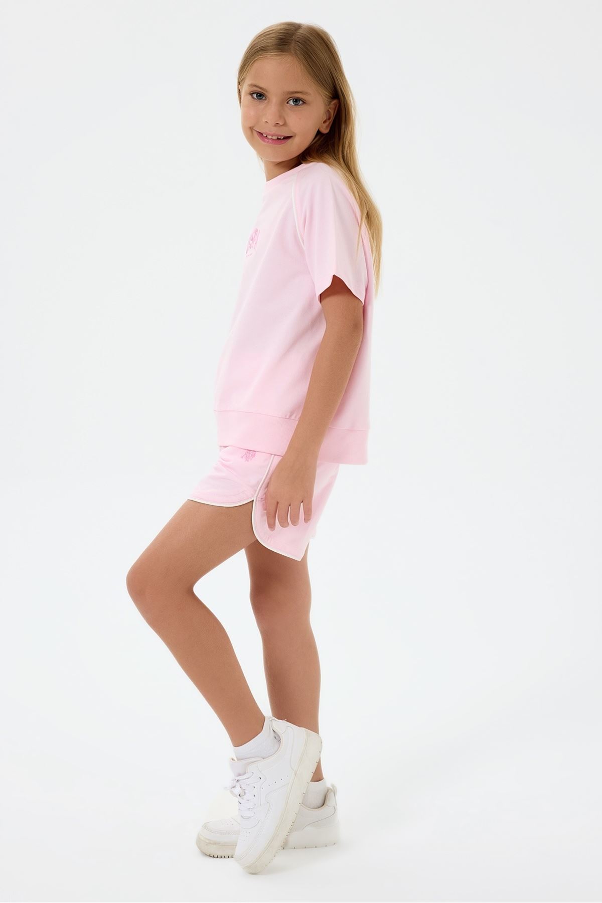 4-15 Yaş Lisanslı Us Polo Assn Kız Çocuk Takım-Pembe