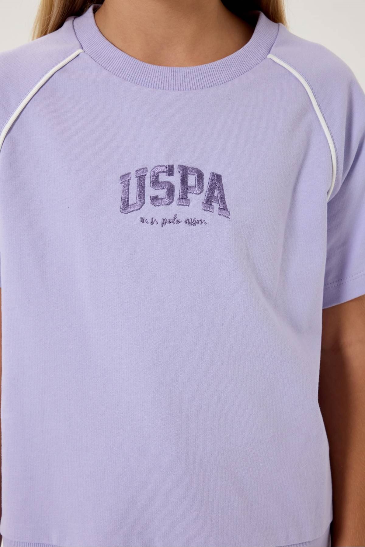 4-15 Yaş Lisanslı Us Polo Assn Kız Çocuk Takım-Lila