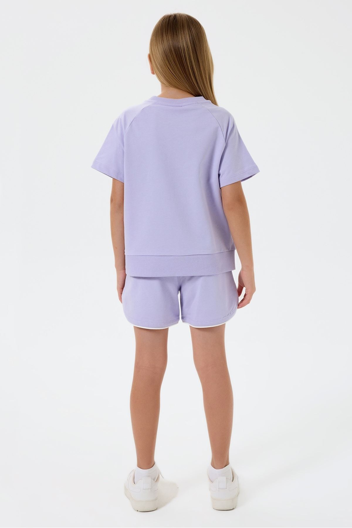 4-15 Yaş Lisanslı Us Polo Assn Kız Çocuk Takım-Lila