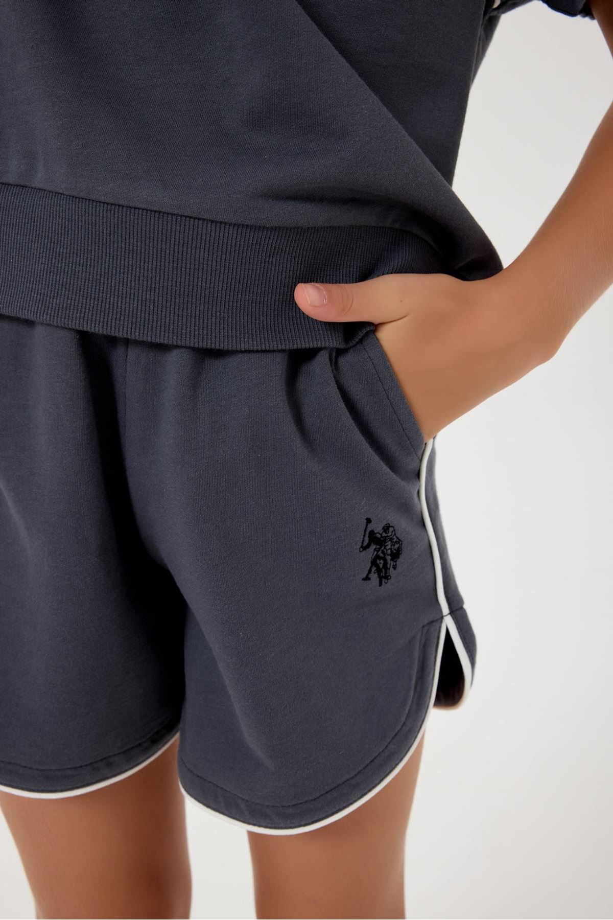 4-15 Yaş Lisanslı Us Polo Assn Kız Çocuk Takım-Antrasit