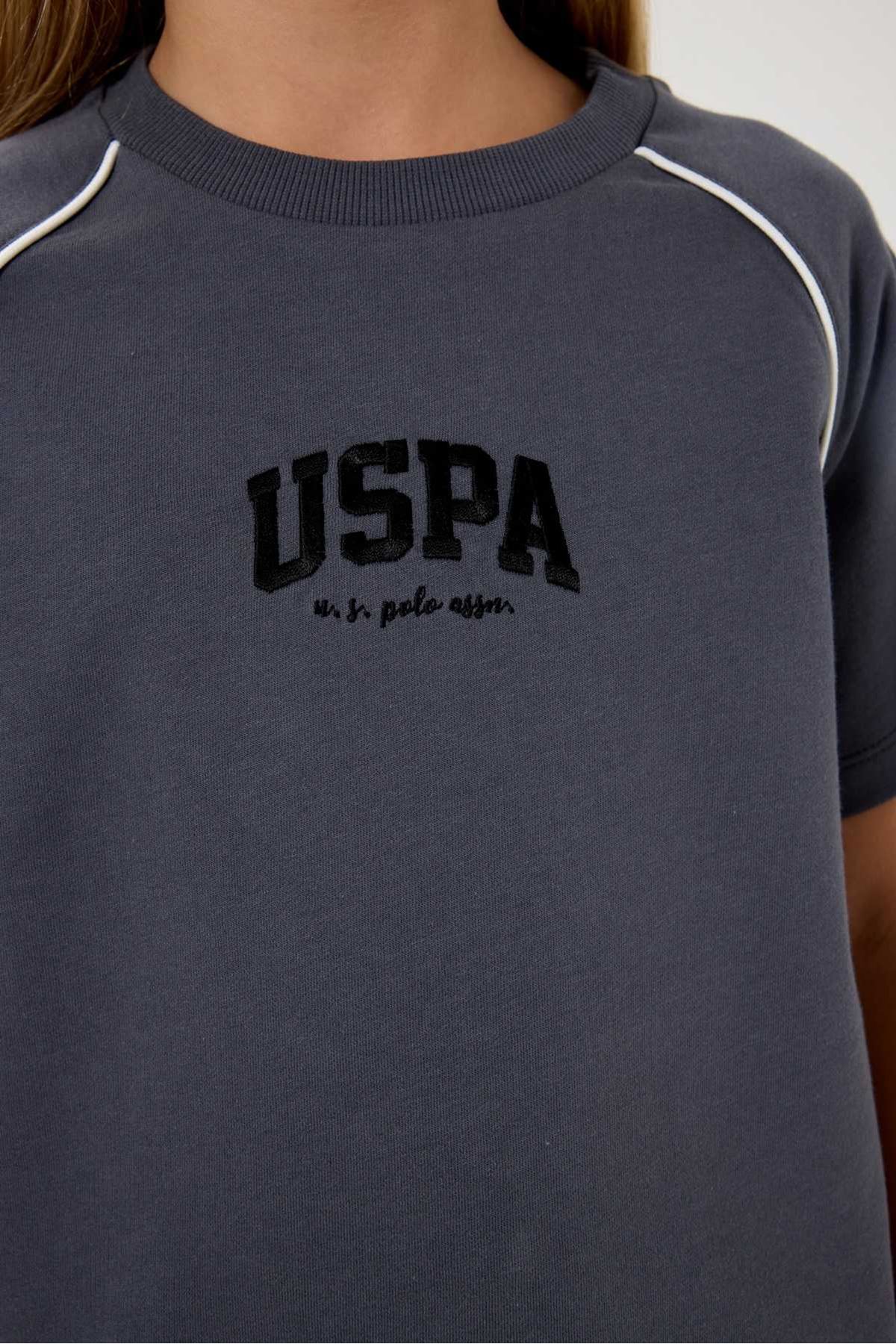 4-15 Yaş Lisanslı Us Polo Assn Kız Çocuk Takım-Antrasit