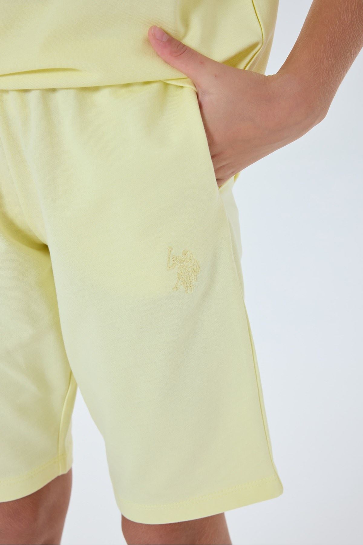 4-15 Yaş Lisanslı Us Polo Assn Kız Çocuk Takım-Sarı