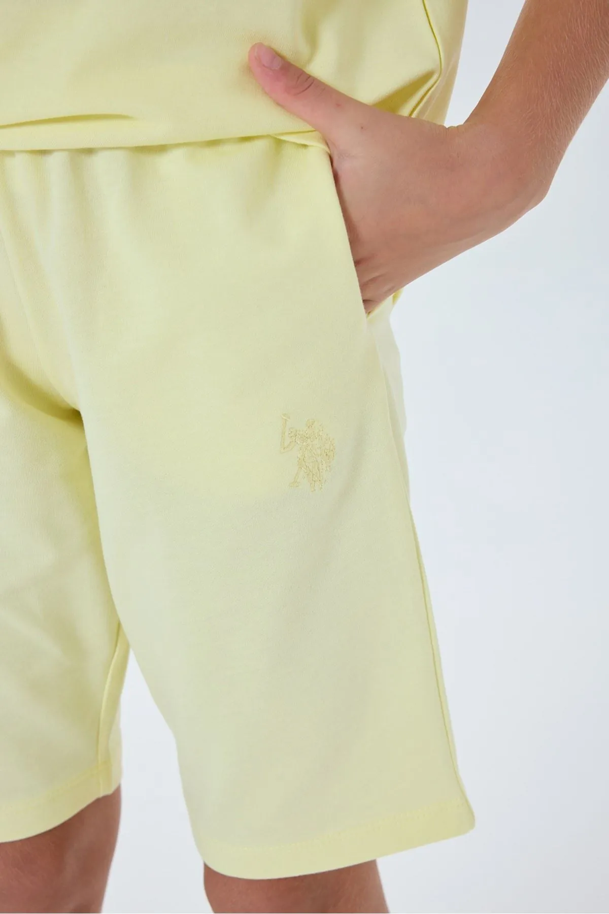 4-15 Yaş Lisanslı Us Polo Assn Kız Çocuk Takım-Sarı