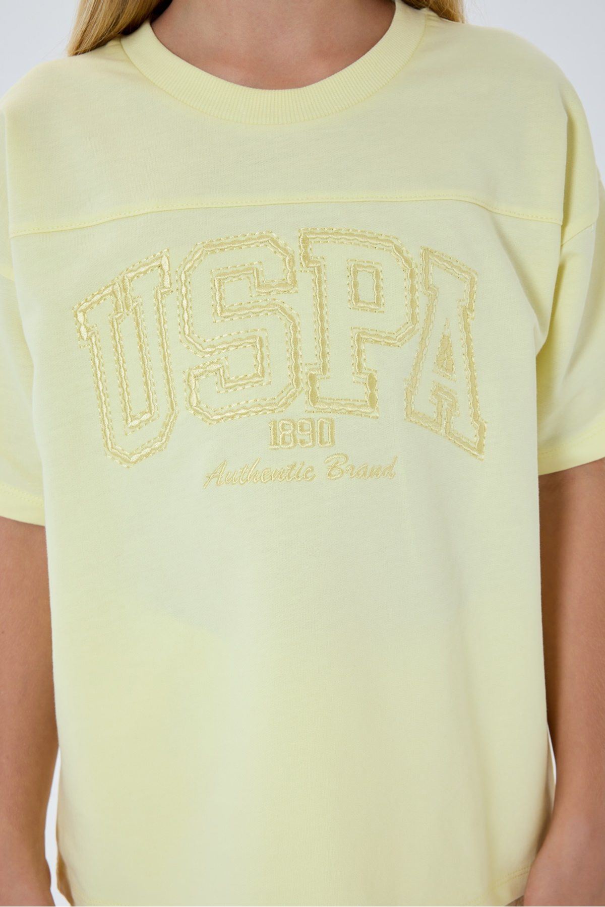 4-15 Yaş Lisanslı Us Polo Assn Kız Çocuk Takım-Sarı