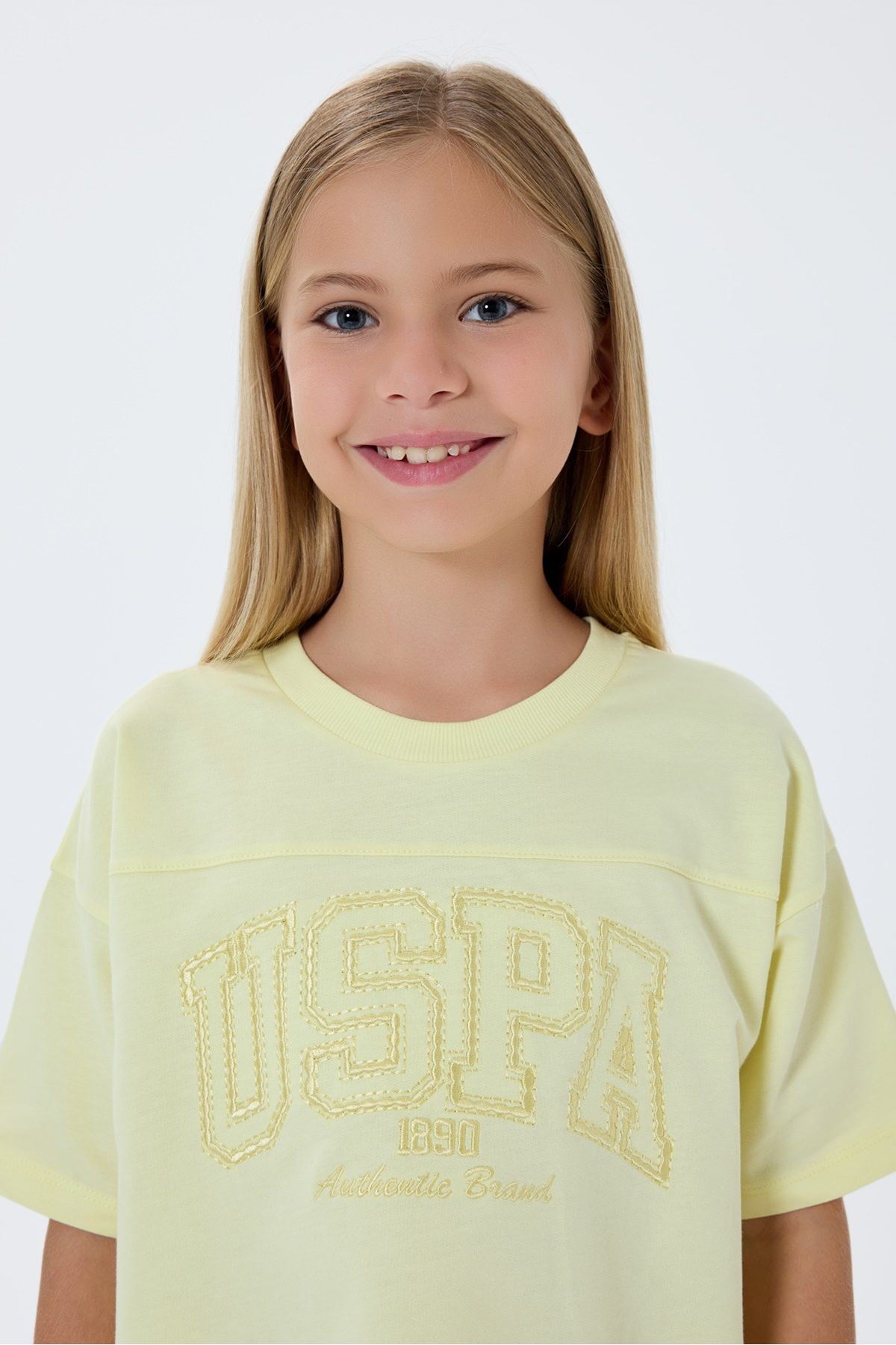 4-15 Yaş Lisanslı Us Polo Assn Kız Çocuk Takım-Sarı