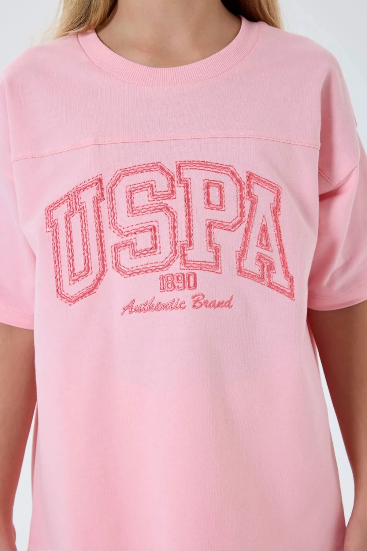 4-15 Yaş Lisanslı Us Polo Assn Kız Çocuk Takım-Somon