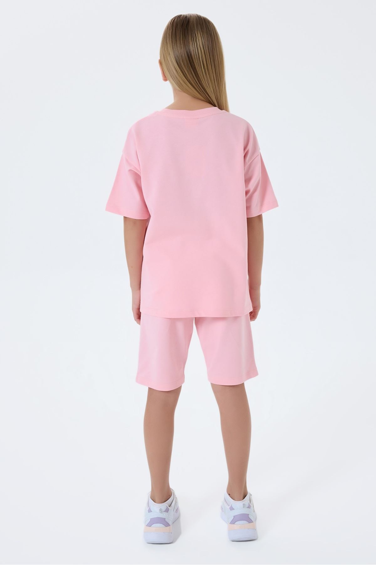 4-15 Yaş Lisanslı Us Polo Assn Kız Çocuk Takım-Somon