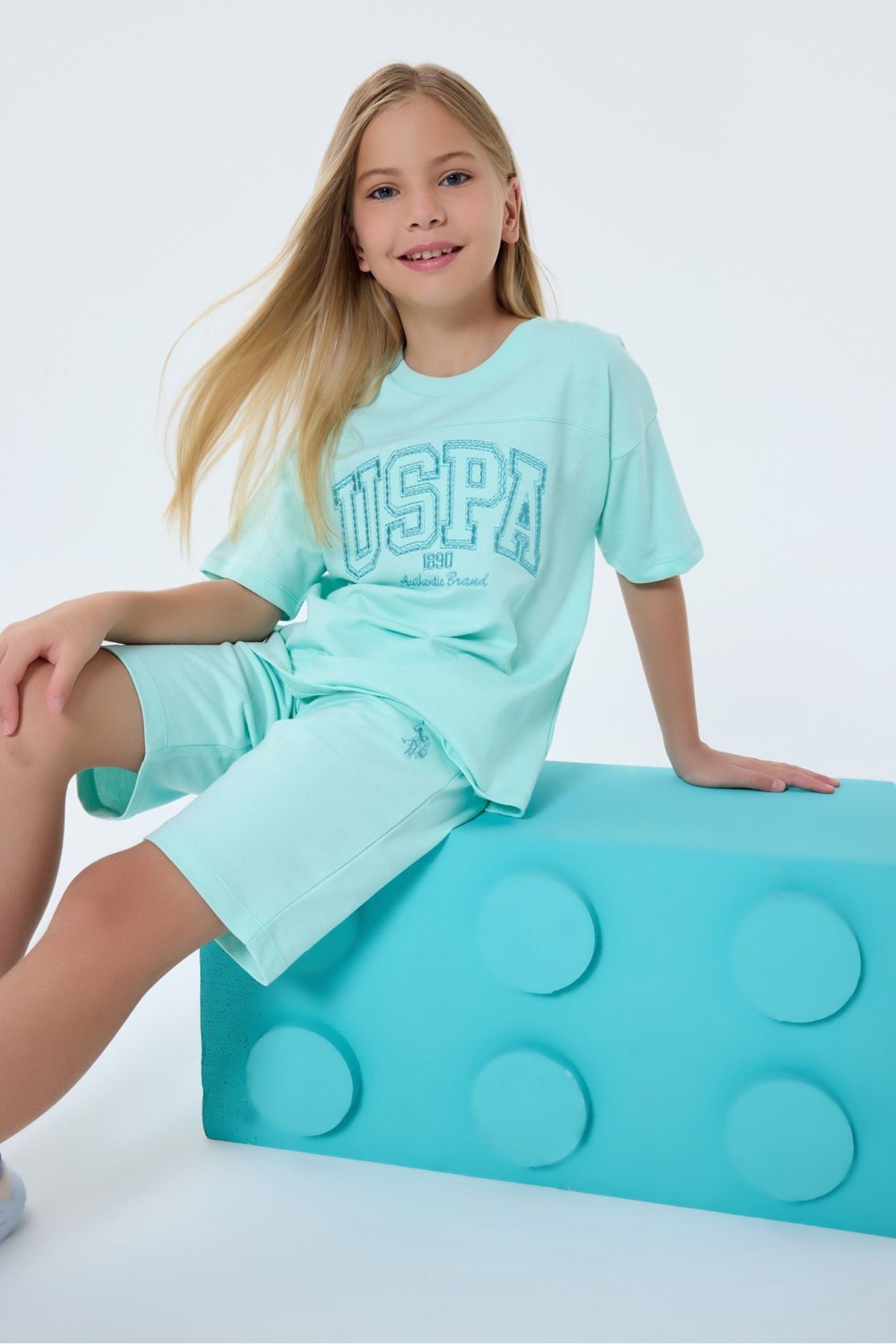 4-15 Yaş Lisanslı Us Polo Assn Kız Çocuk Takım-Nil