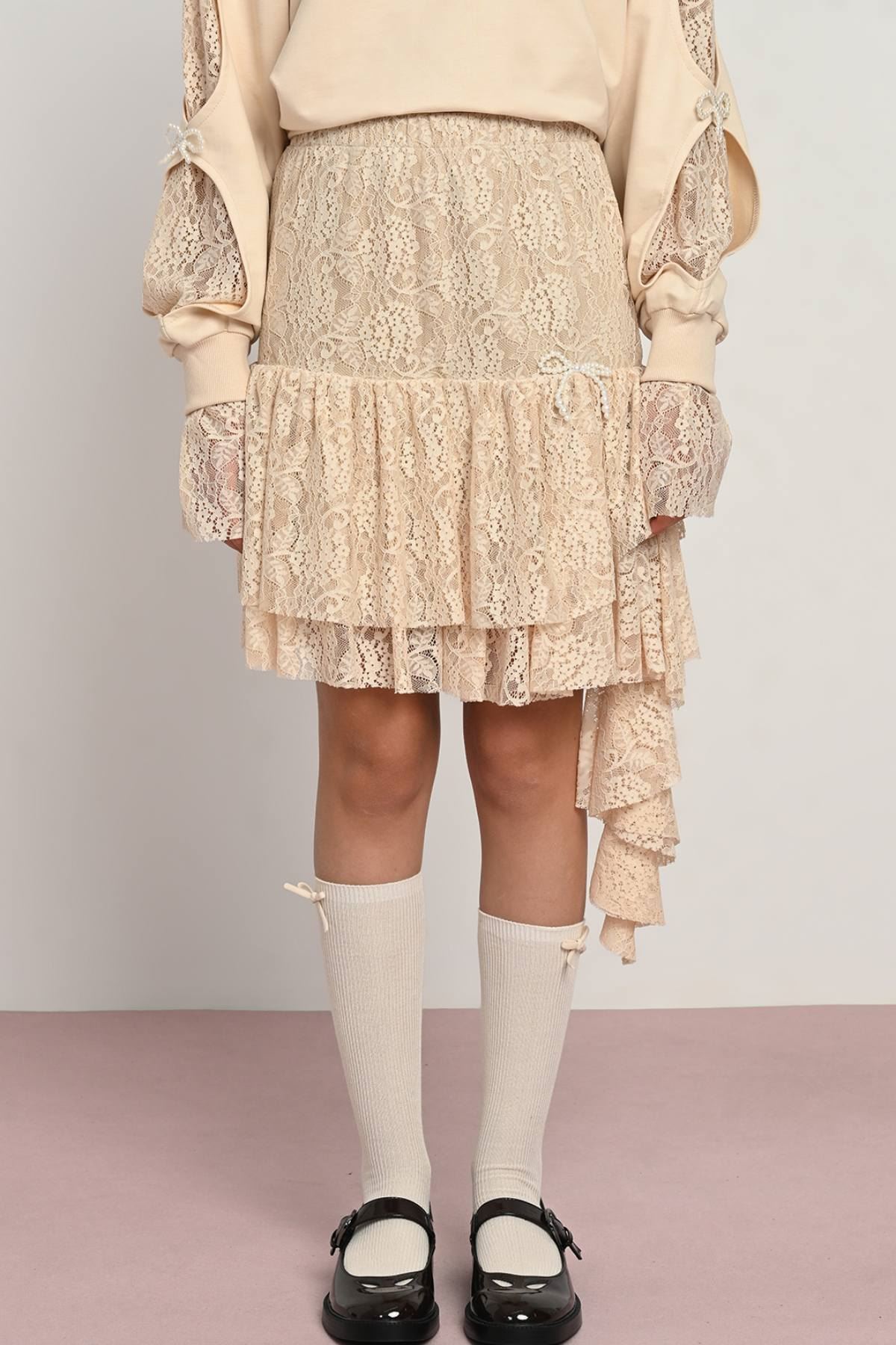 9-14 Yaş Modern Dreamy Kız Çocuk Takım-Latte