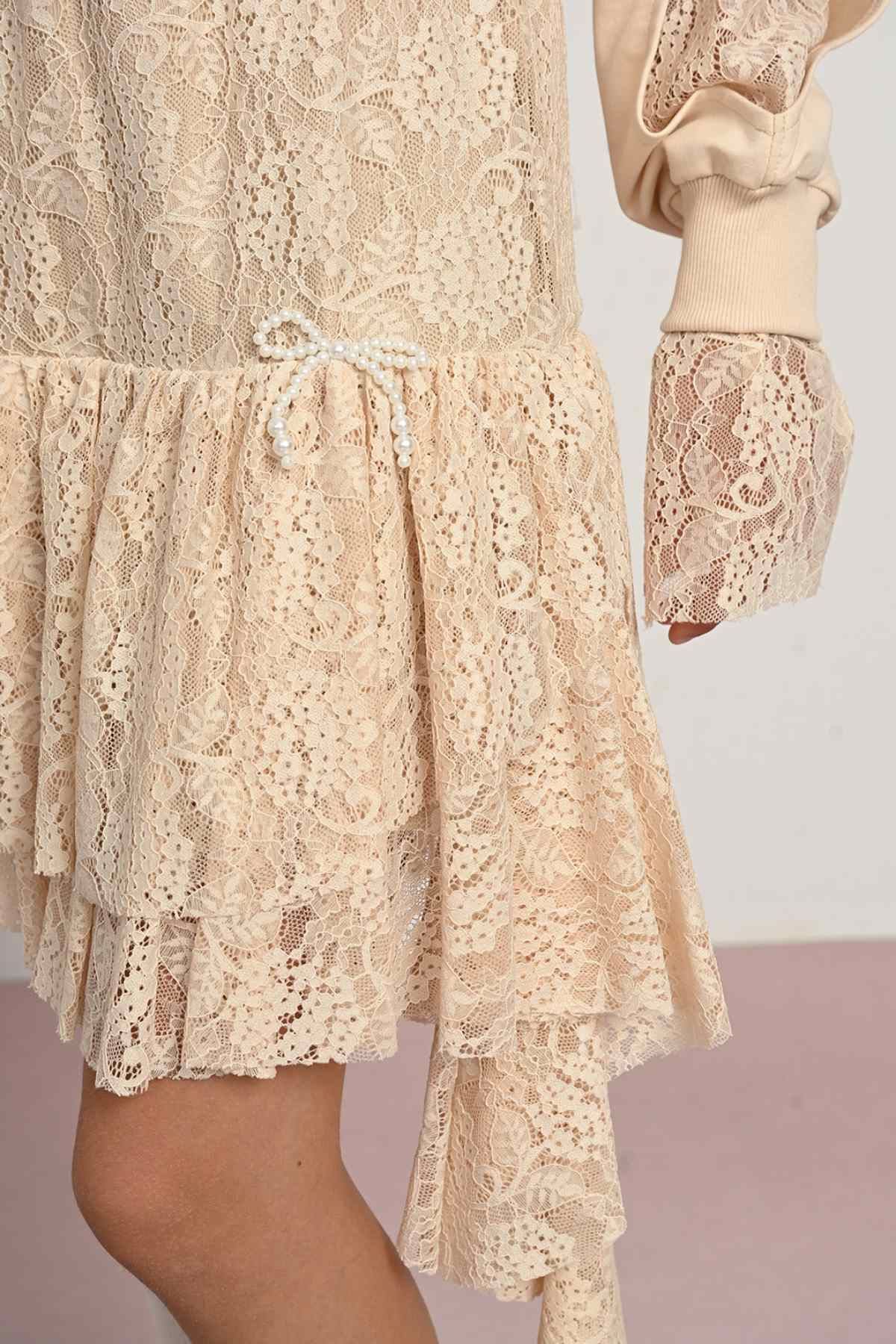 9-14 Yaş Modern Dreamy Kız Çocuk Takım-Latte