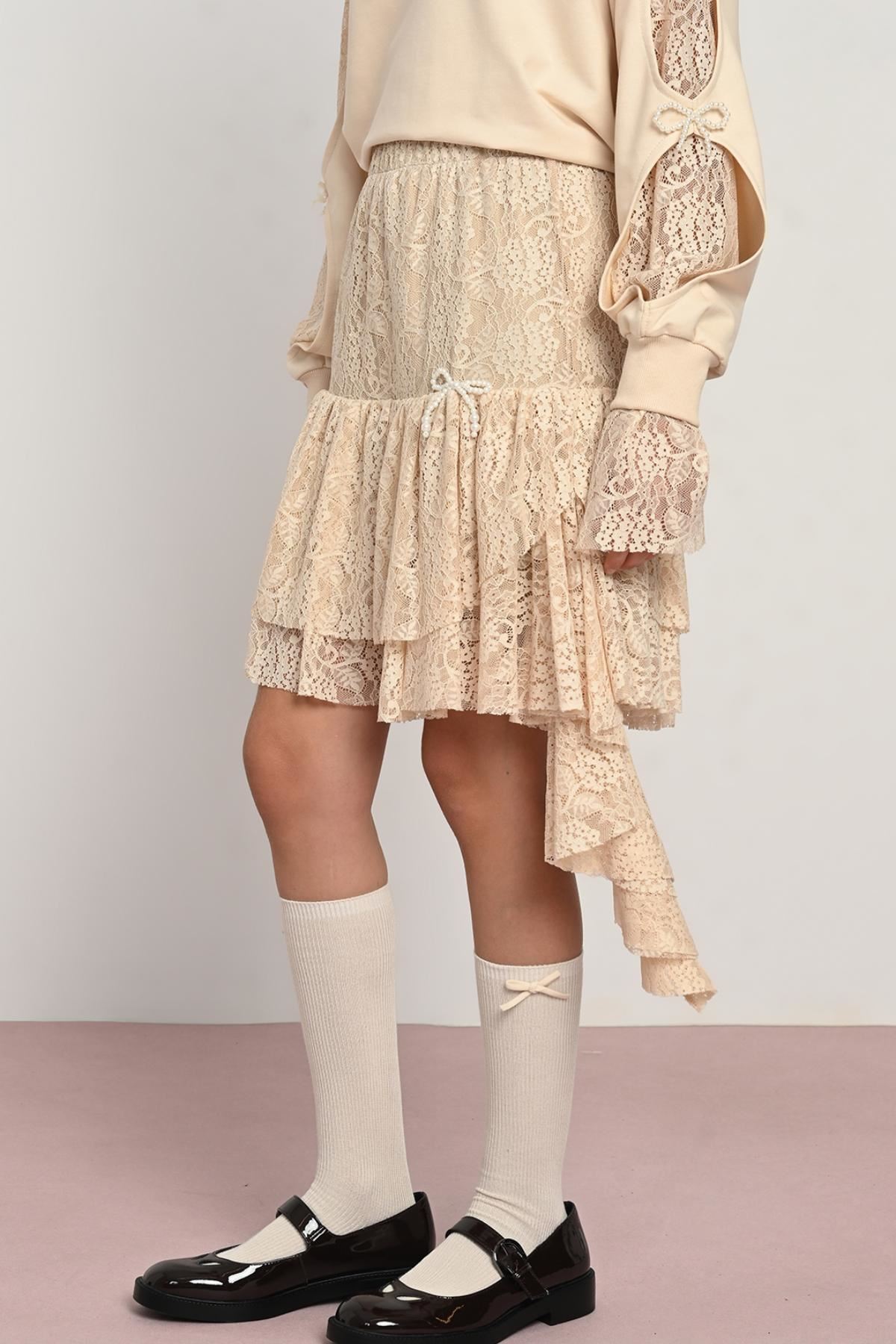 9-14 Yaş Modern Dreamy Kız Çocuk Takım-Latte