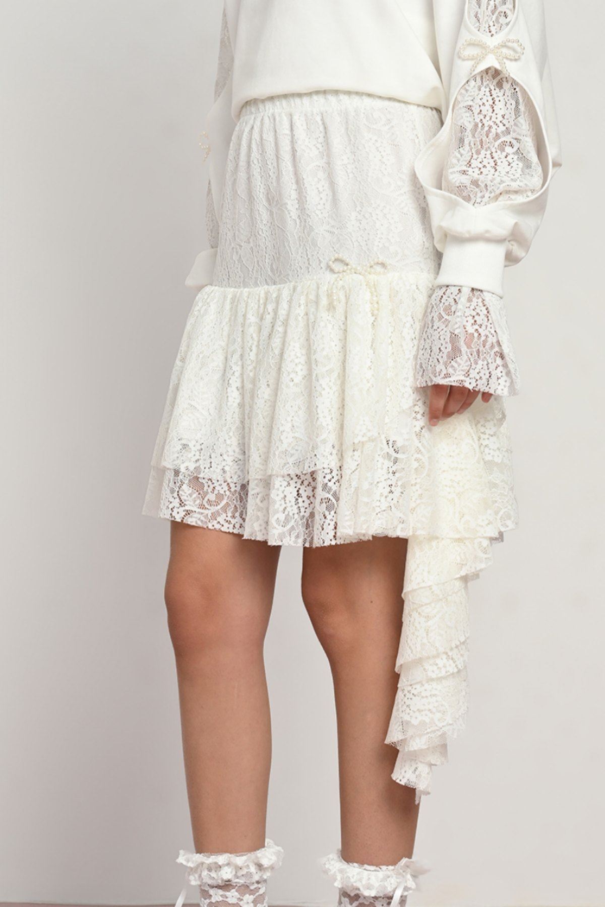 9-14 Yaş Modern Dreamy Kız Çocuk Takım-Ekru