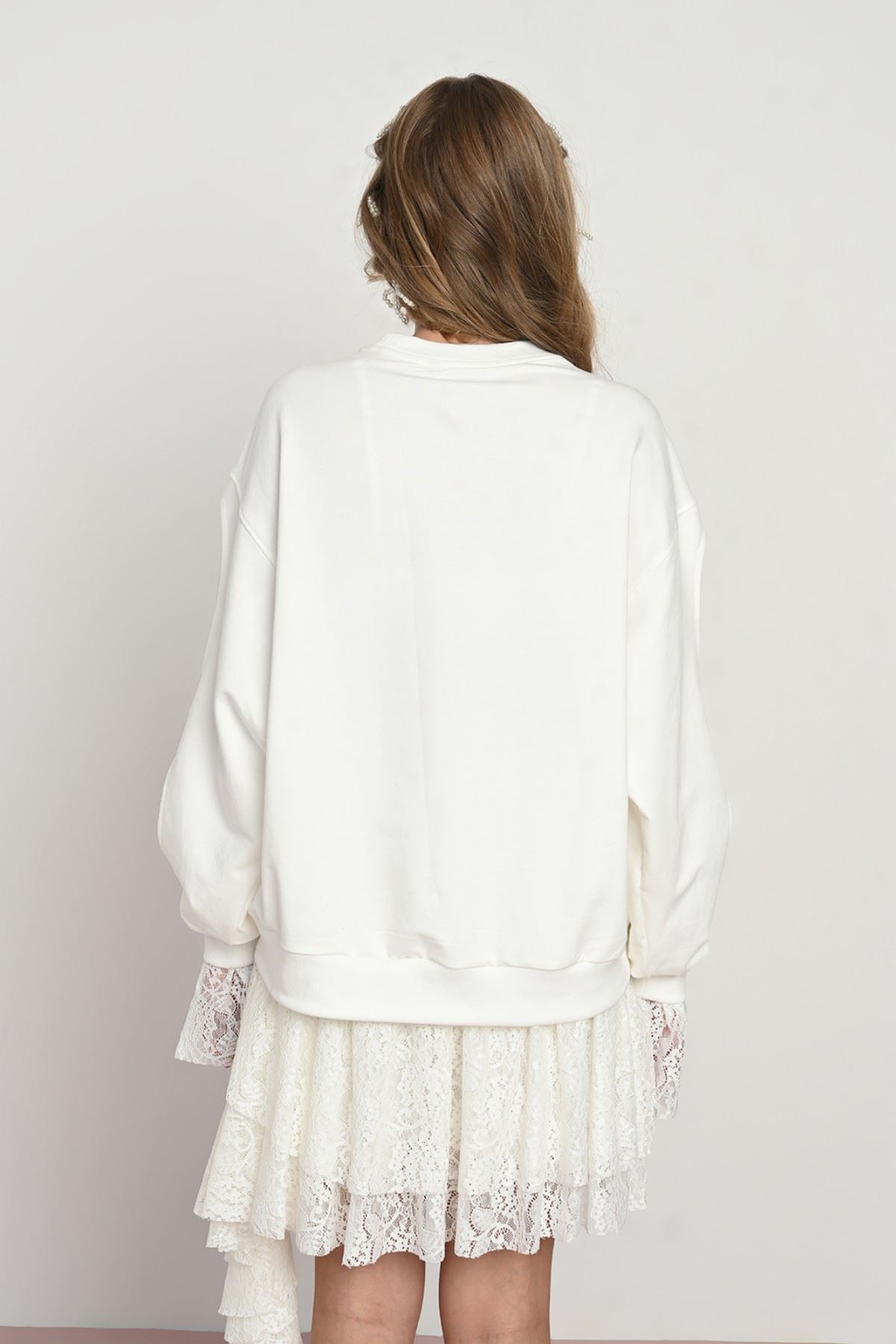 9-14 Yaş Modern Dreamy Kız Çocuk Takım-Ekru