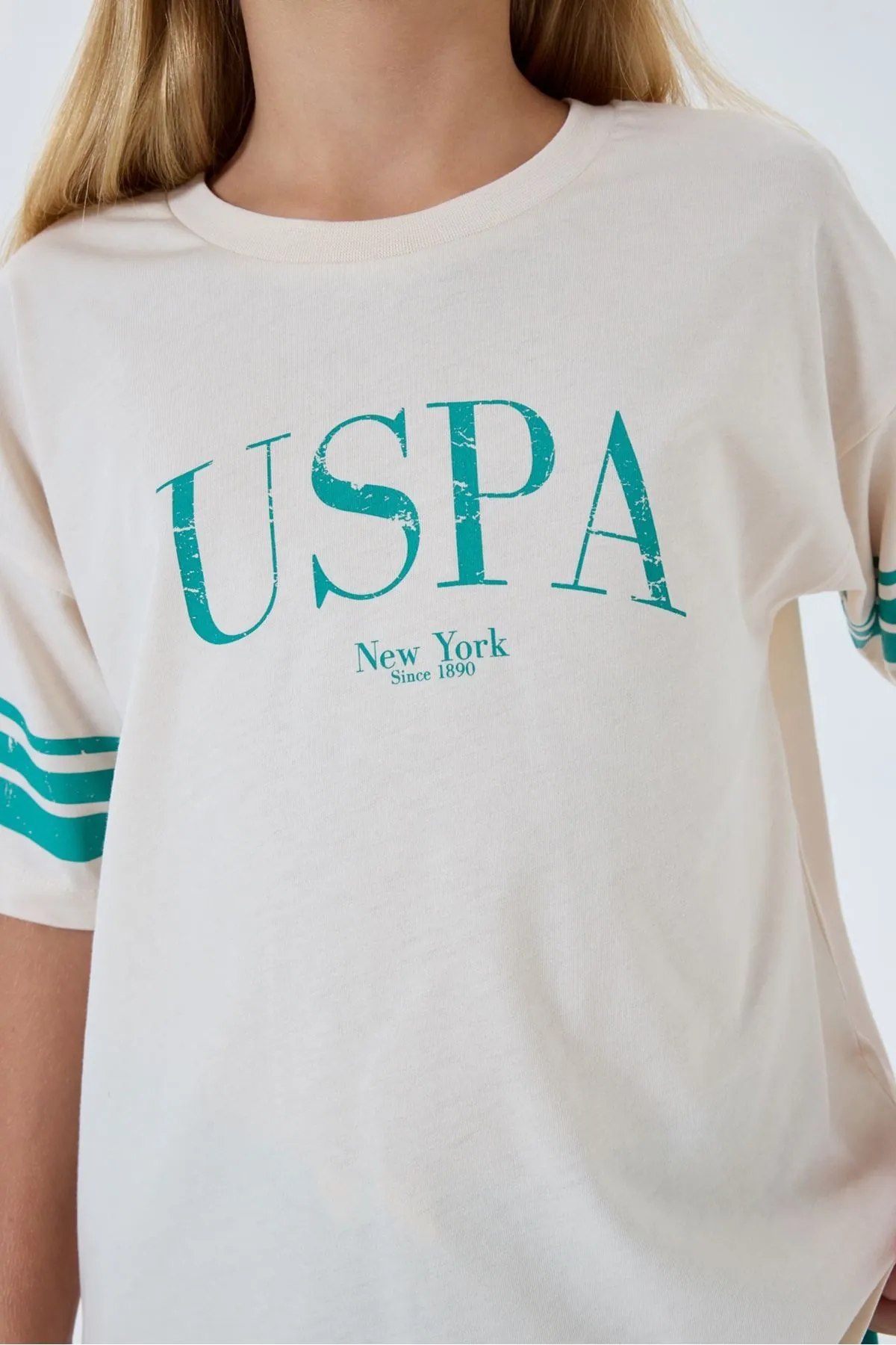 4-15 Yaş Lisanslı Us Polo Assn Kız Çocuk Takım-Latte