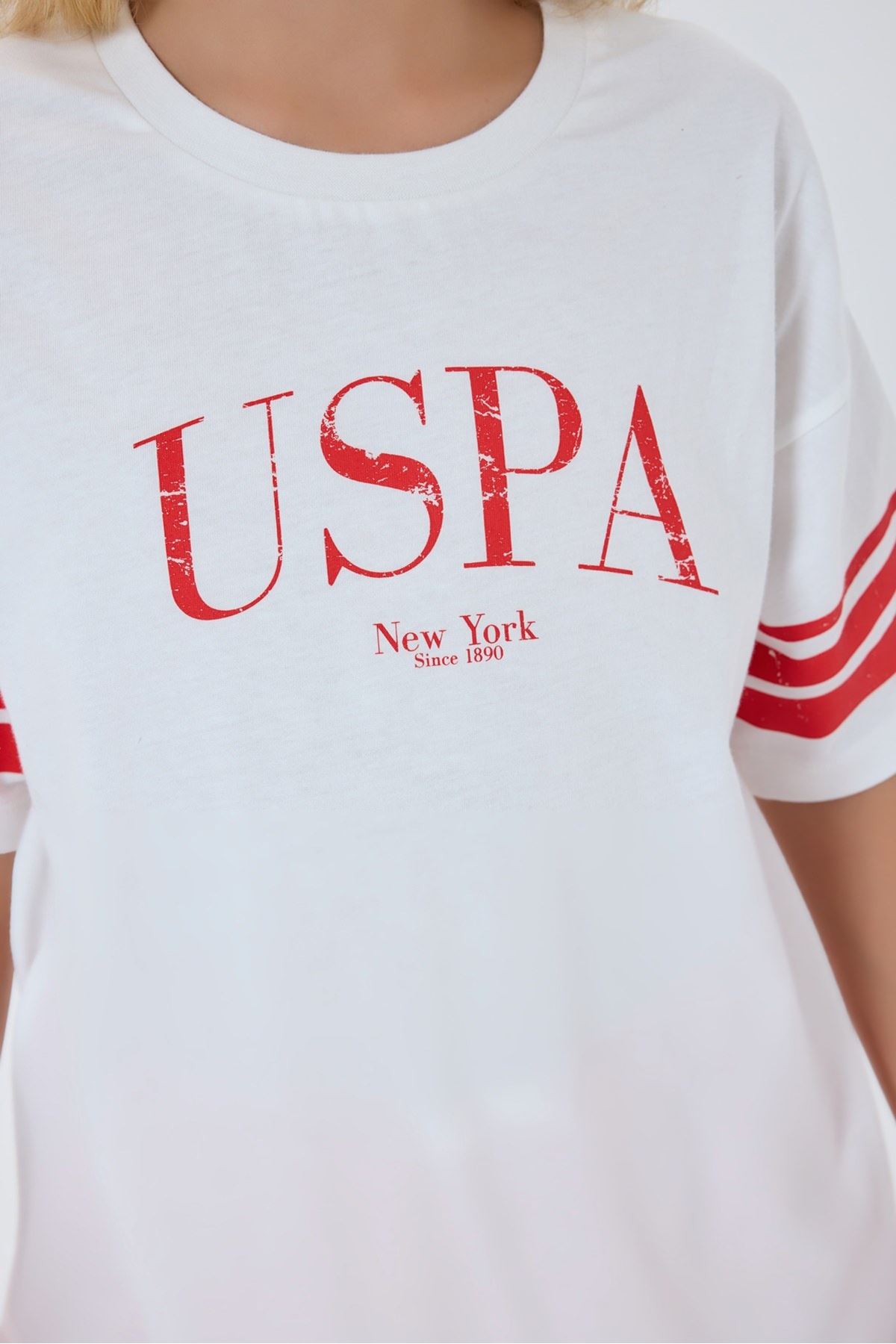 4-15 Yaş Lisanslı Us Polo Assn Kız Çocuk Takım-Ekru