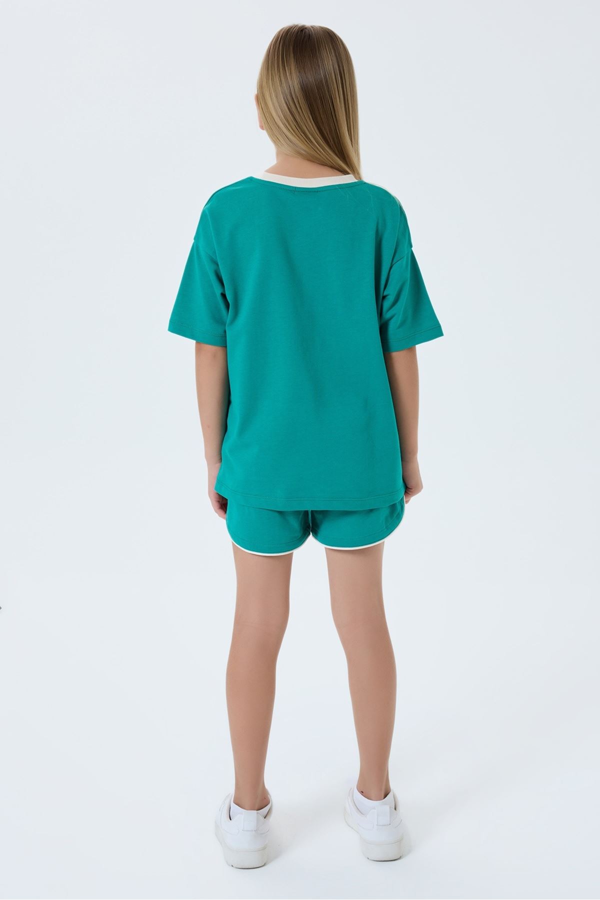 4-15 Yaş Lisanslı Us Polo Assn Kız Çocuk Takım-Yeşil