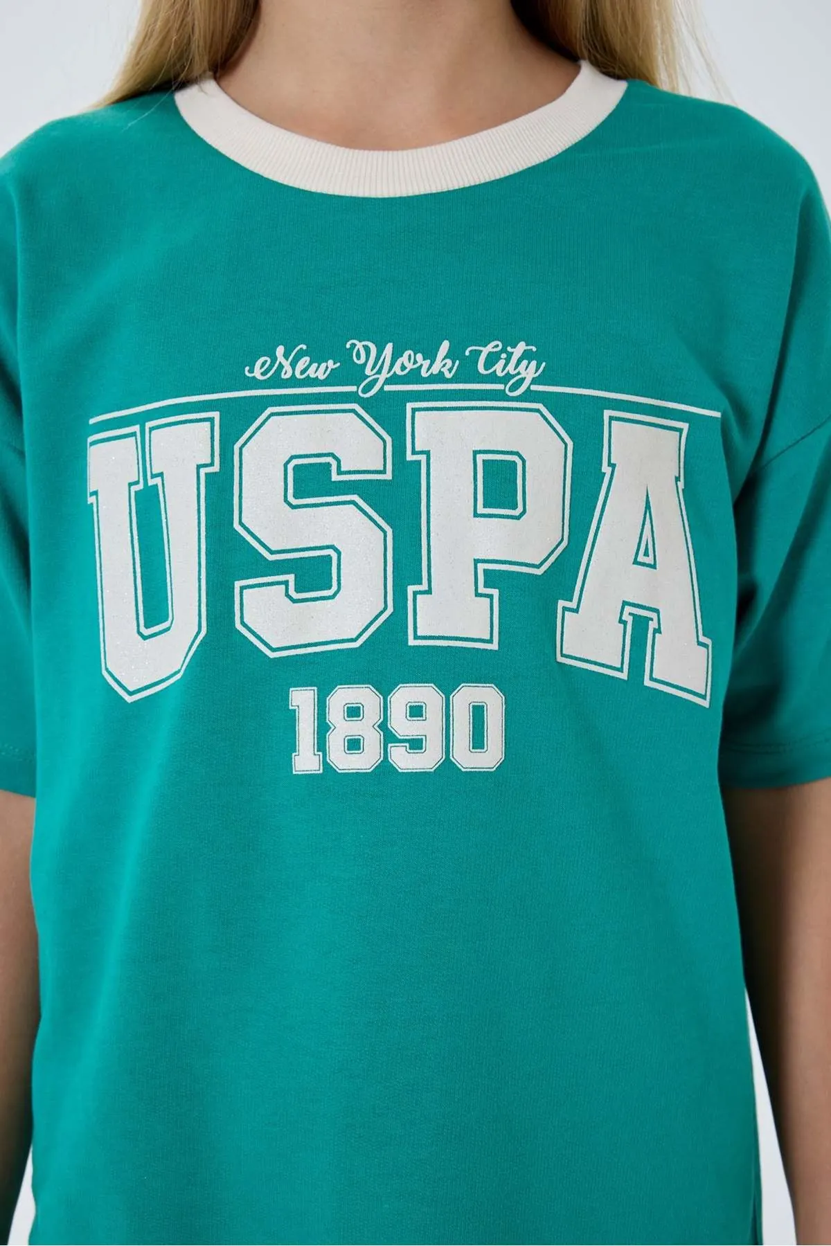 4-15 Yaş Lisanslı Us Polo Assn Kız Çocuk Takım-Yeşil