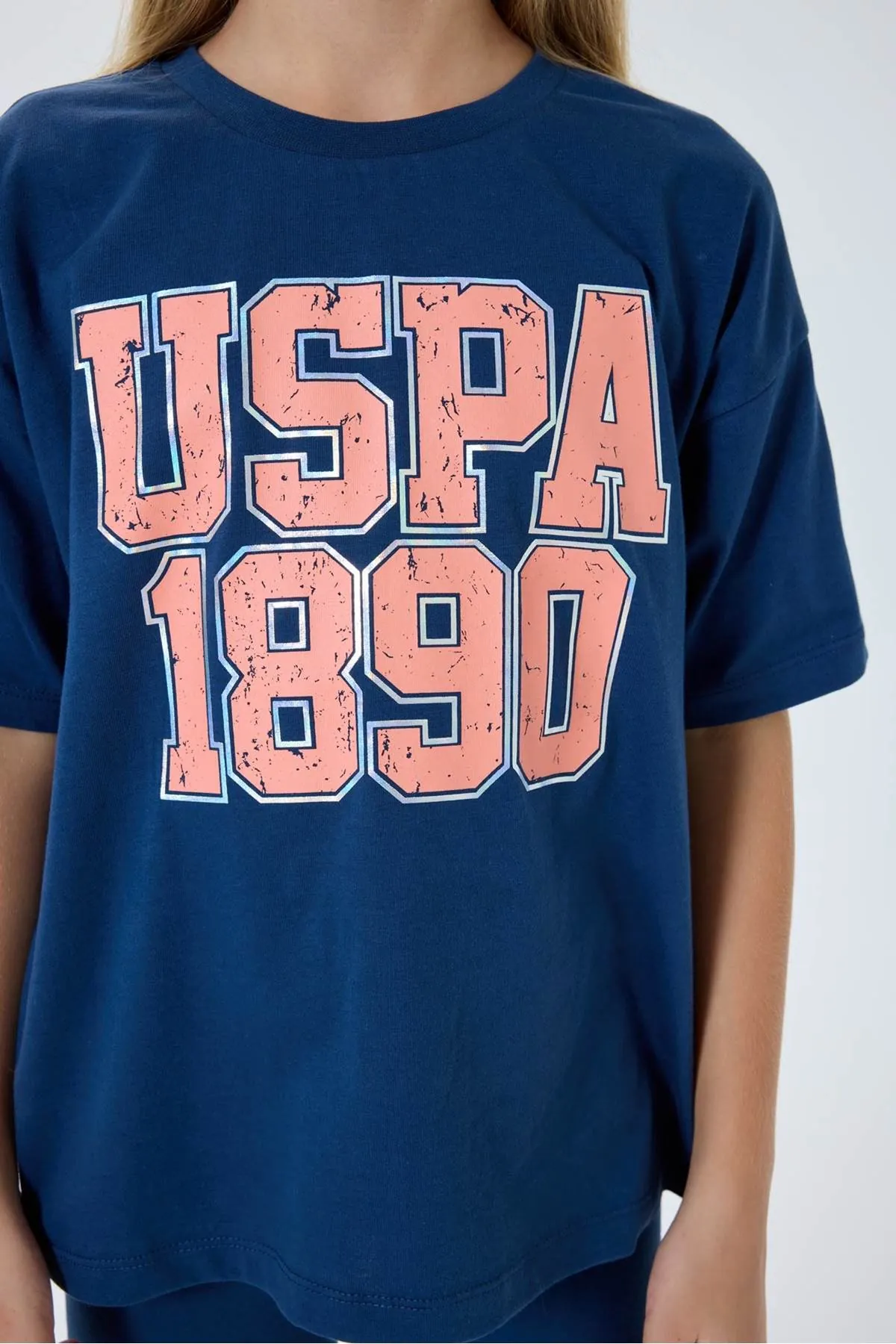4-15 Yaş Lisanslı Us Polo Assn Kız Çocuk Takım-Lacivert